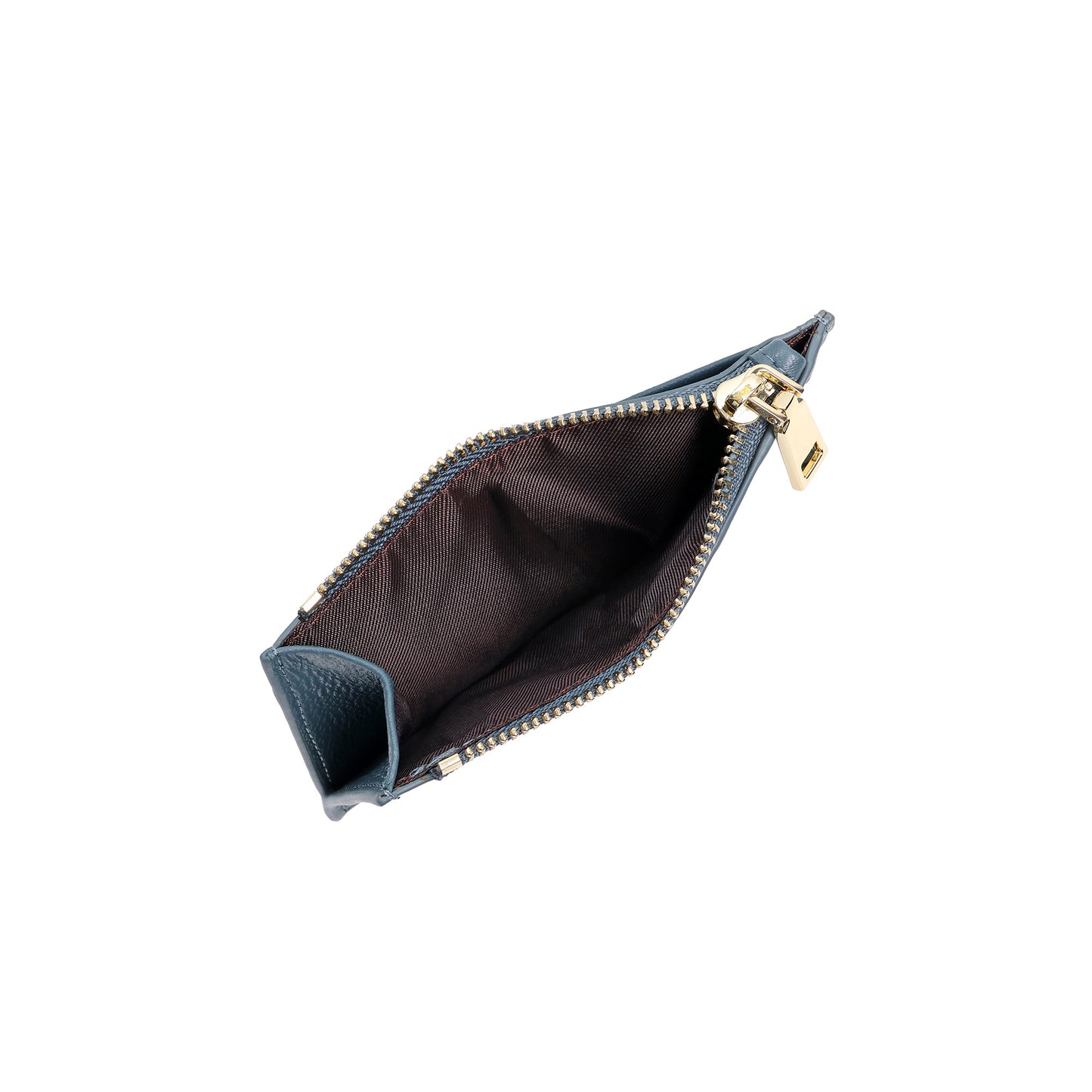 Woven Leather Zip Card Holder