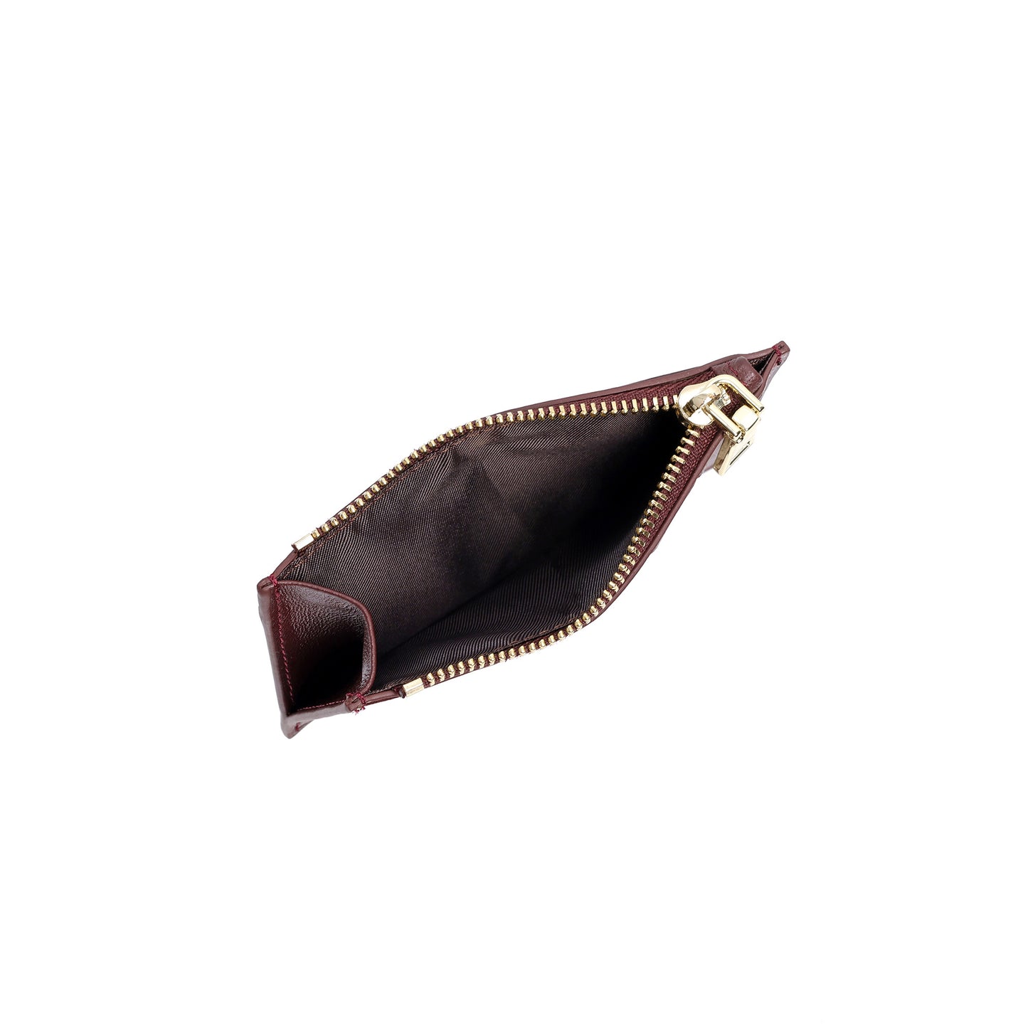 Woven Leather Zip Card Holder
