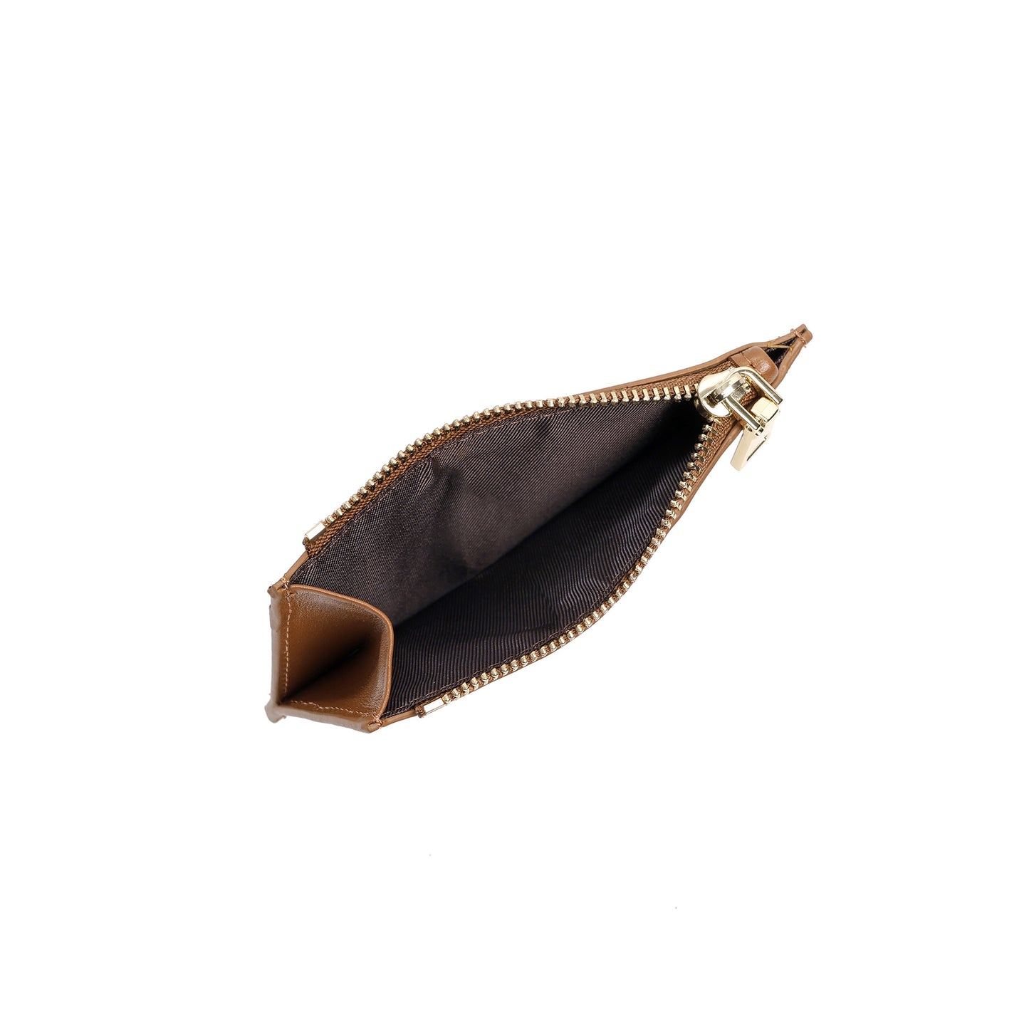 Woven Leather Zip Card Holder