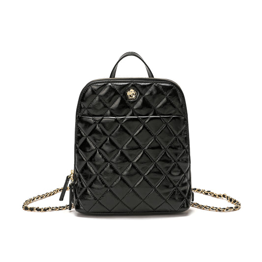 Tiffany & Fred Quilted Lambskin Leather Backpack