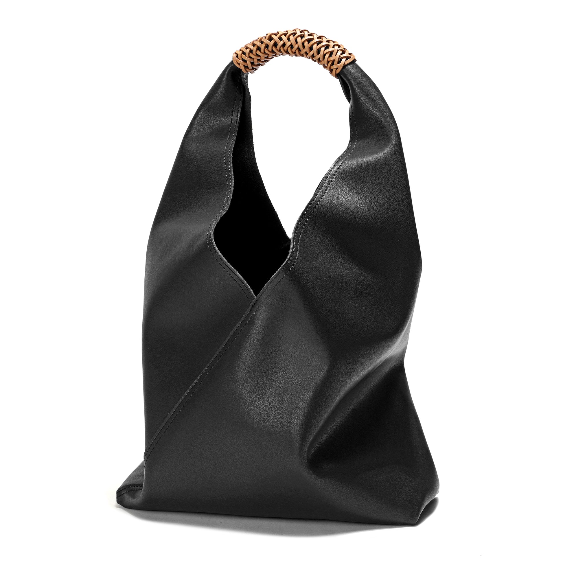 Tiffany & Fred Paris Vintage Smooth Black Leather Bag