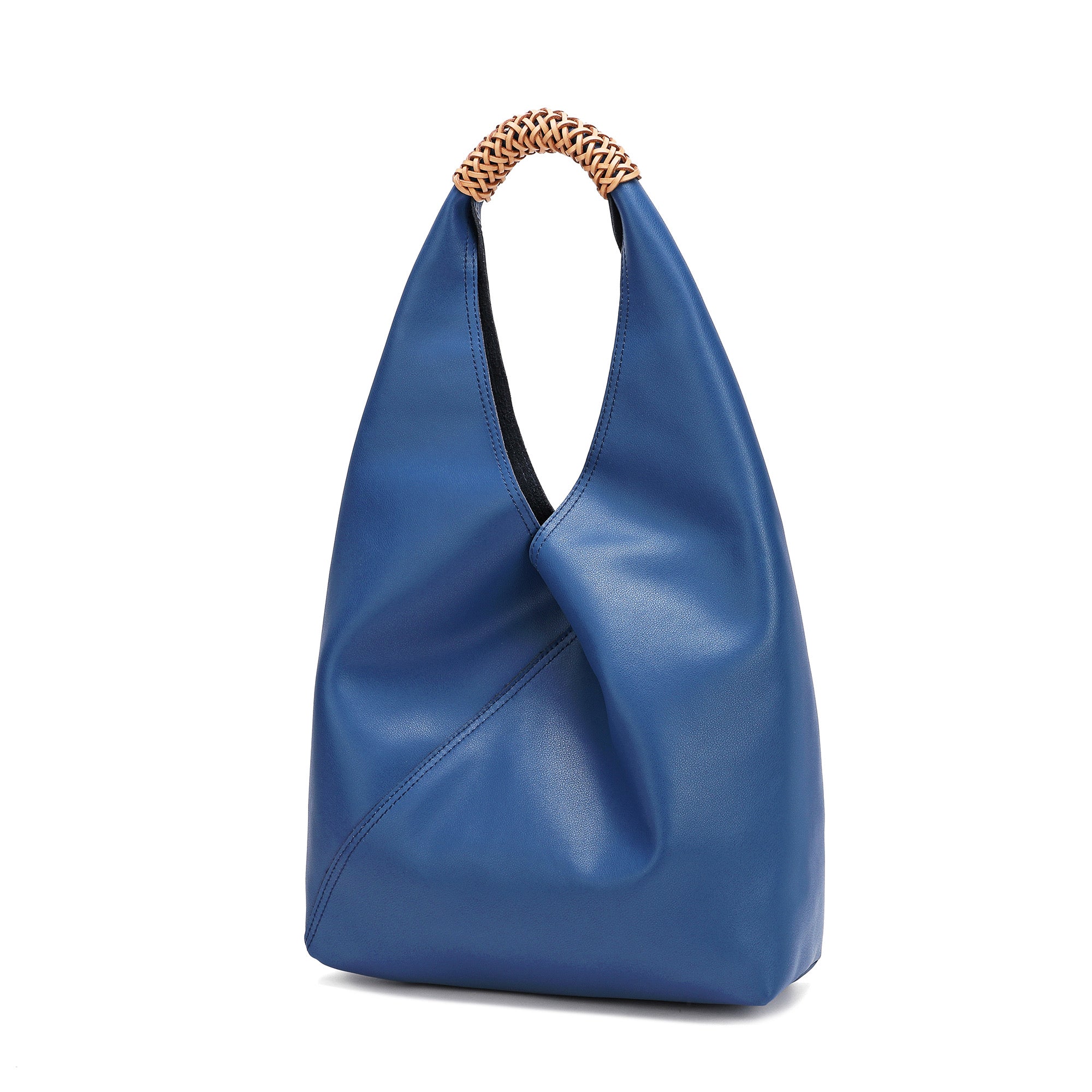 Blue leather shoulder on sale bag