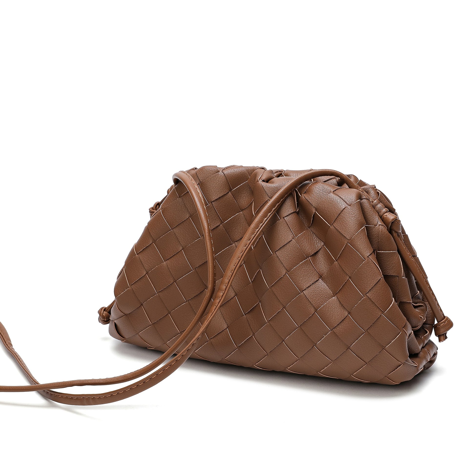 Womens Bottega Veneta Pouches, The Pouch Intrecciato Leather Clutch Bag  Almond