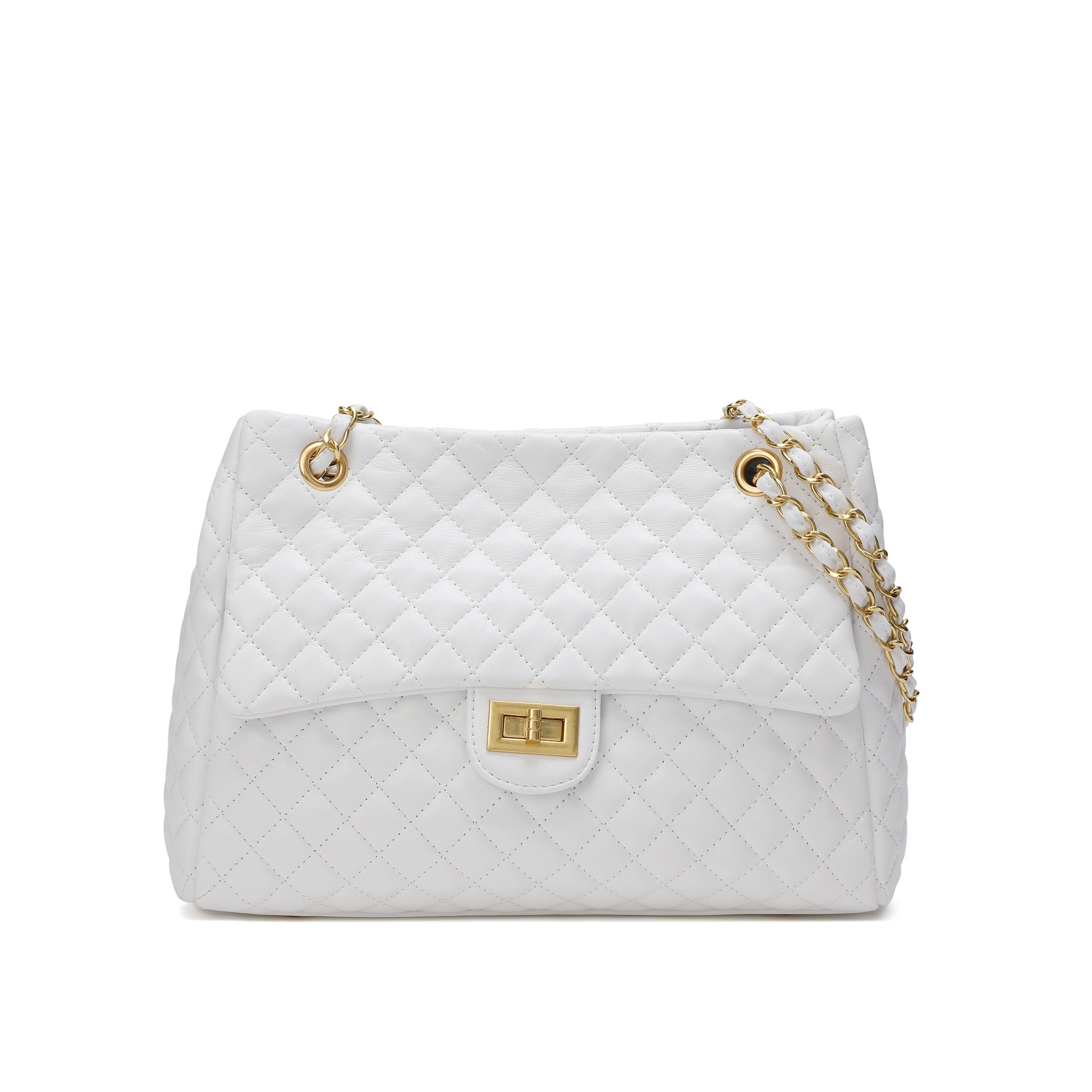 White quilted clearance purse