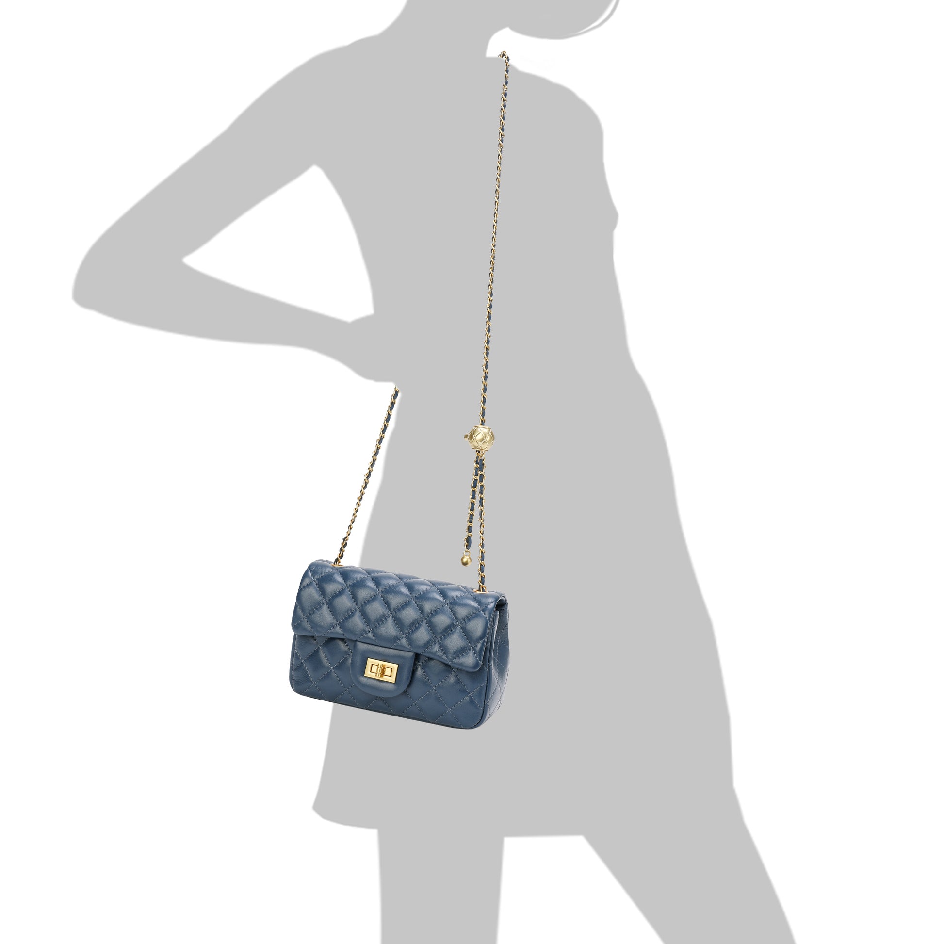 Return To Tiffany Mini Crossbody Bag in Blue Leather