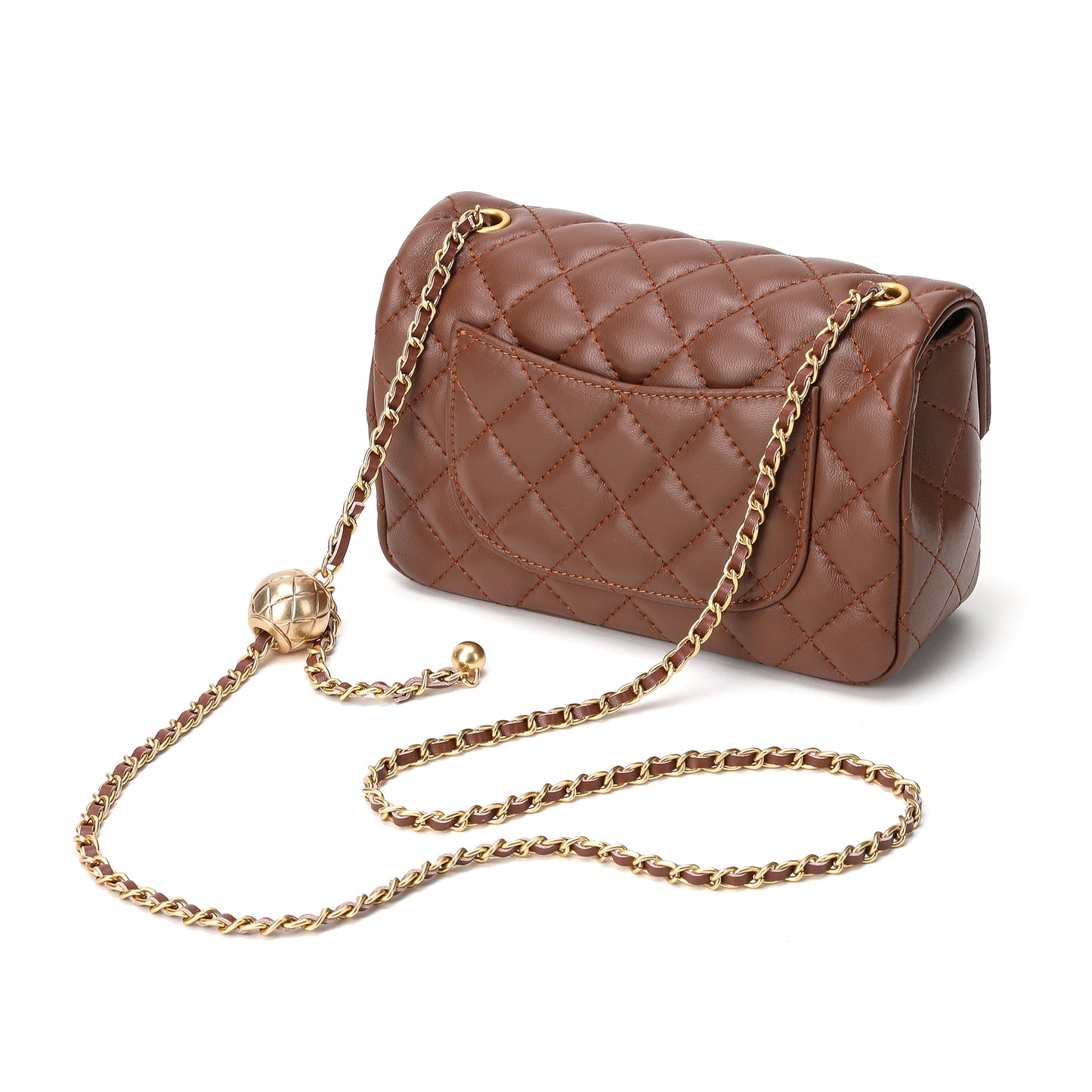 Tiffany & Fred Quilted Sheepskin Leather Crossbody Bag