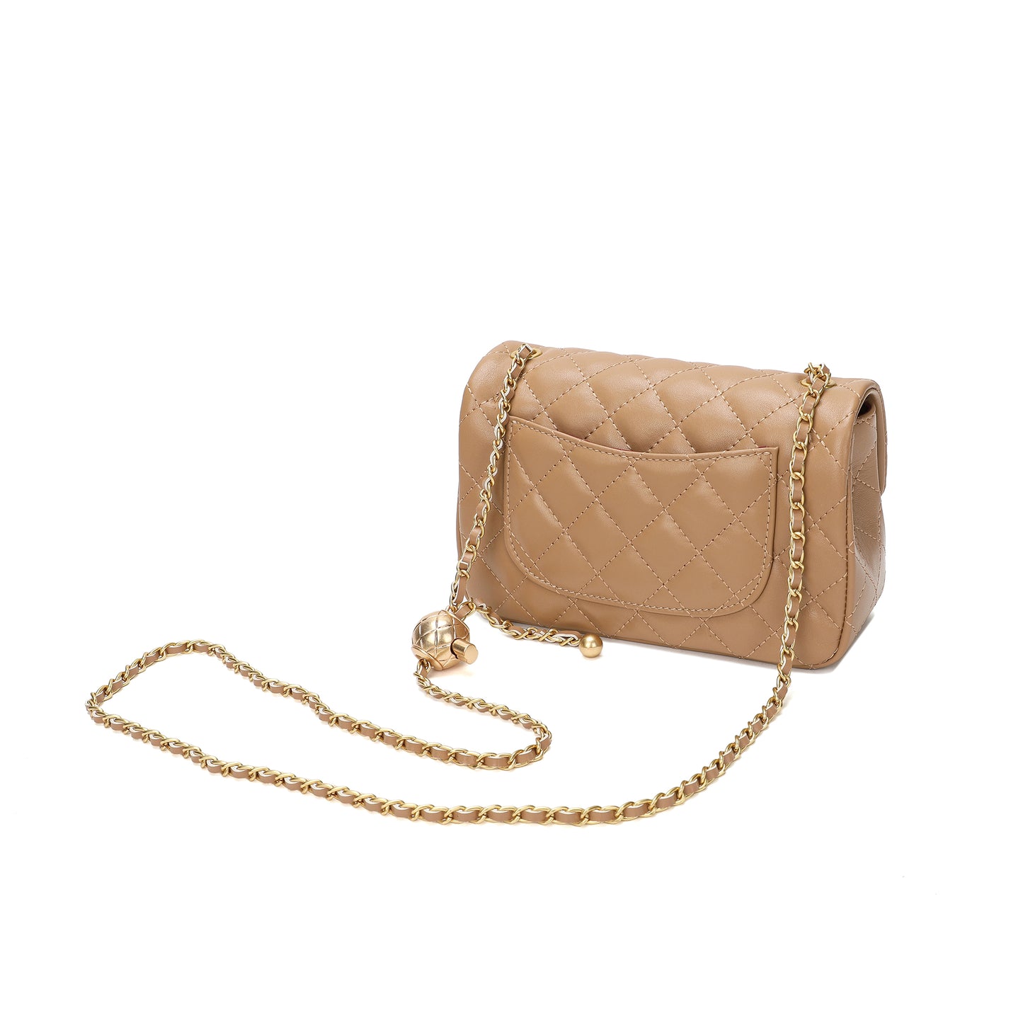 Tiffany & Fred Quilted Sheepskin Leather Crossbody Bag