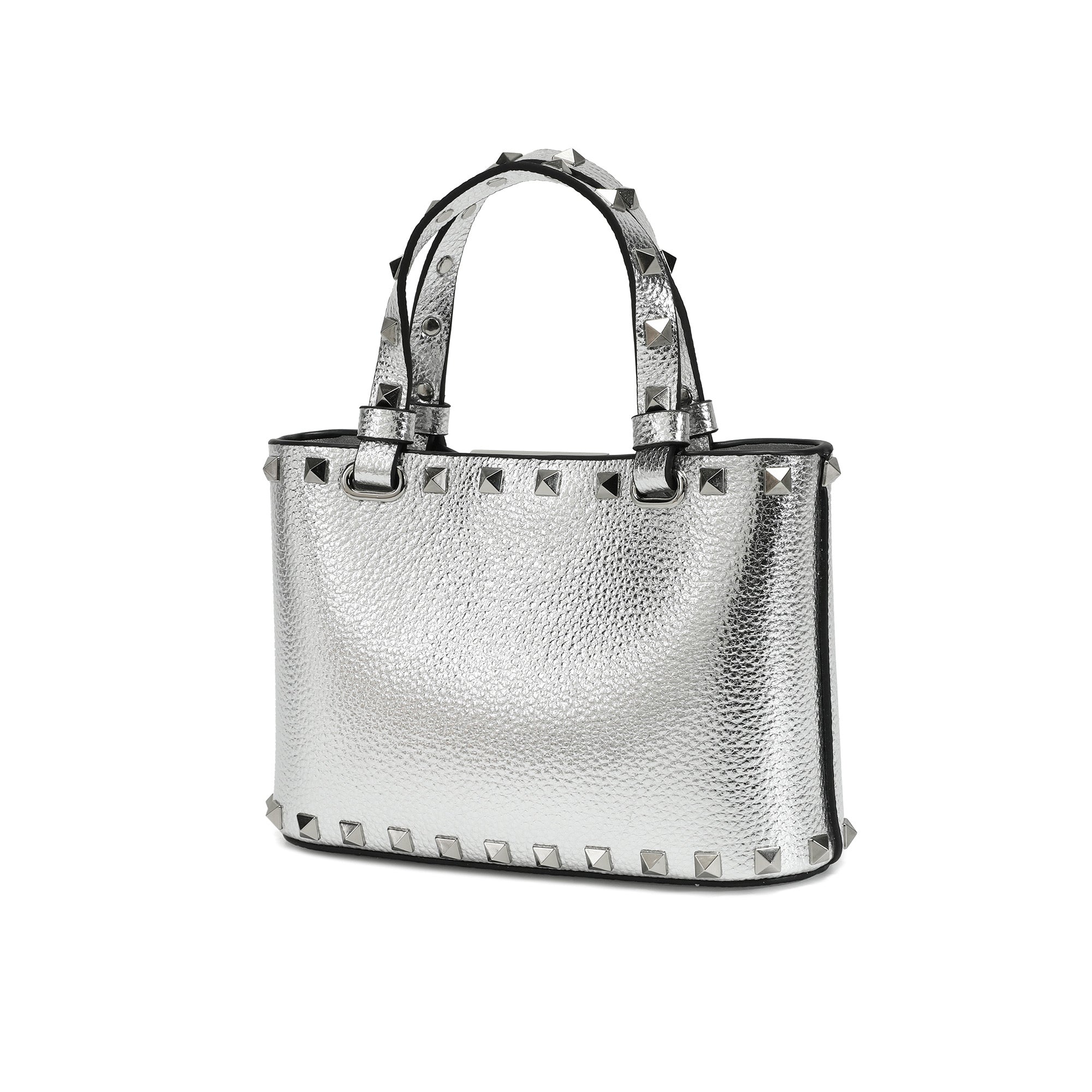 Studded Leather Top Handle Crossbody Bag – Tiffany & Fred Paris