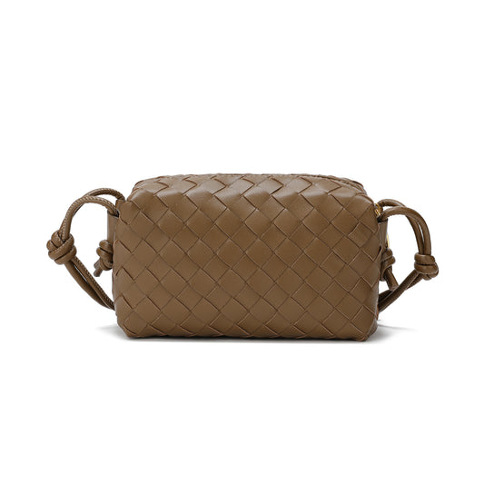 Hand-Woven Leather Small Crossbody Bag