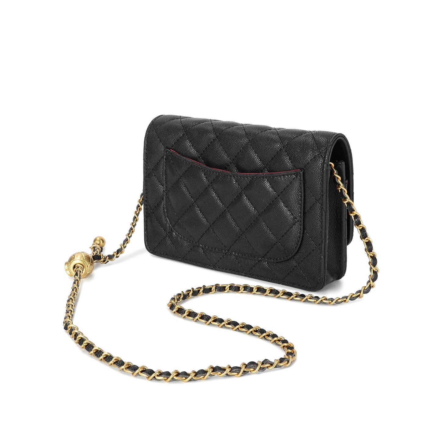 Tiffany & Fred Quilted Caviar Leather Crossbody Bag