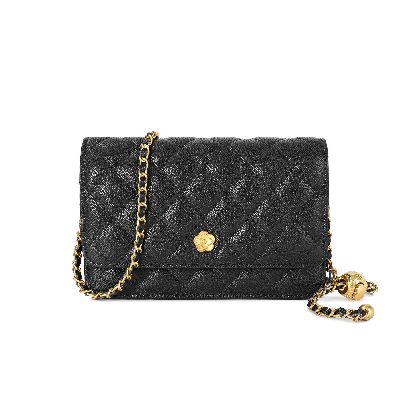 Tiffany & Fred Quilted Caviar Leather Crossbody Bag