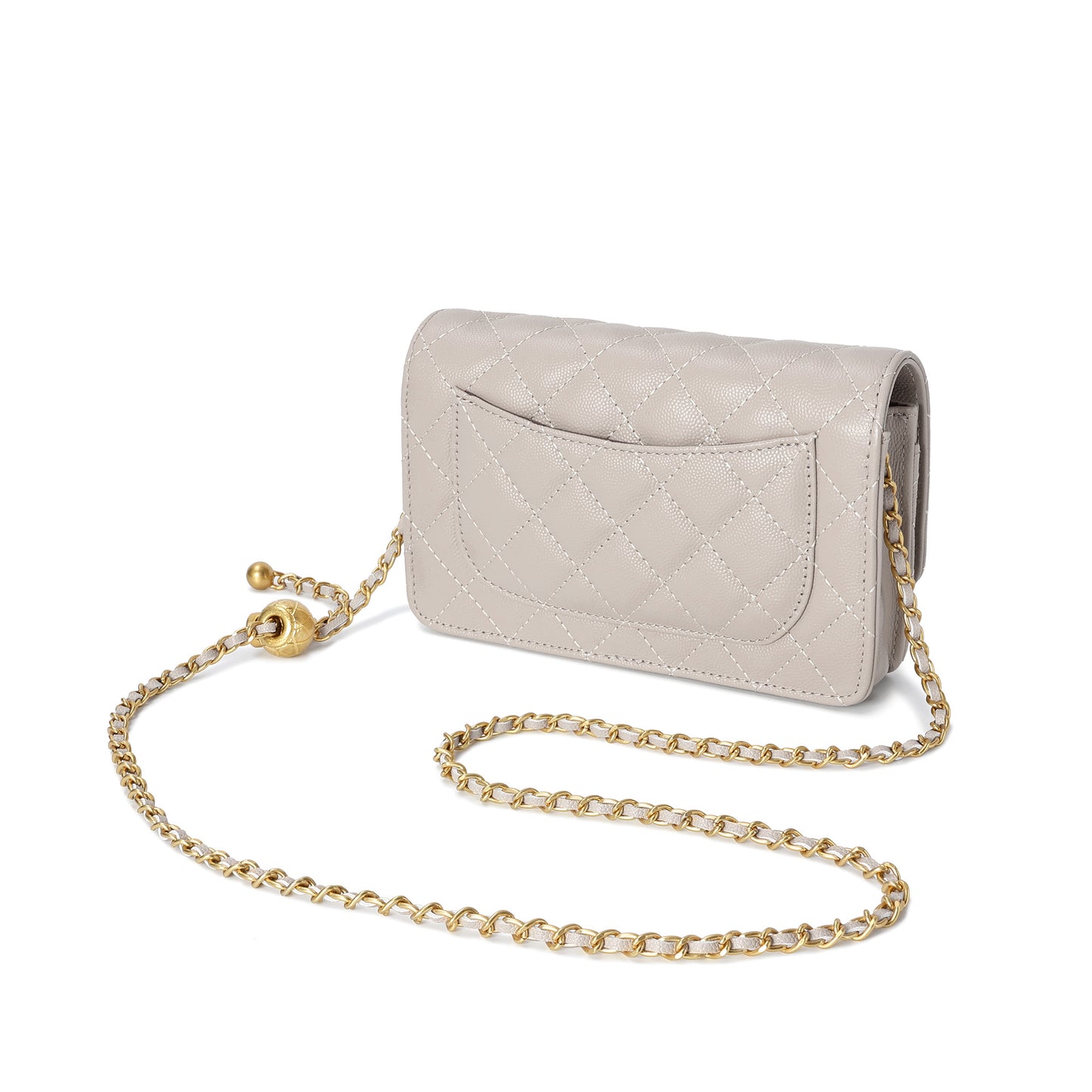 Tiffany & Fred Quilted Caviar Leather Crossbody Bag