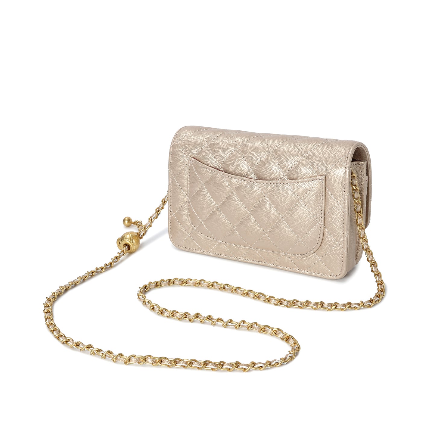 Tiffany & Fred Quilted Caviar Leather Crossbody Bag