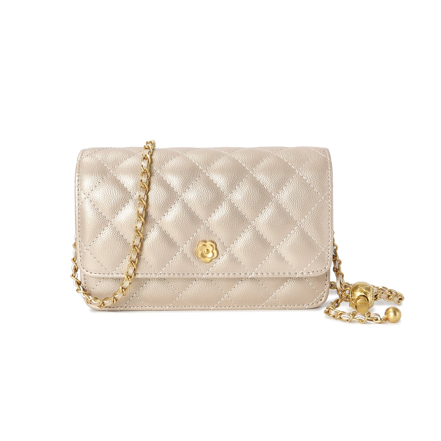 Tiffany & Fred Quilted Caviar Leather Crossbody Bag