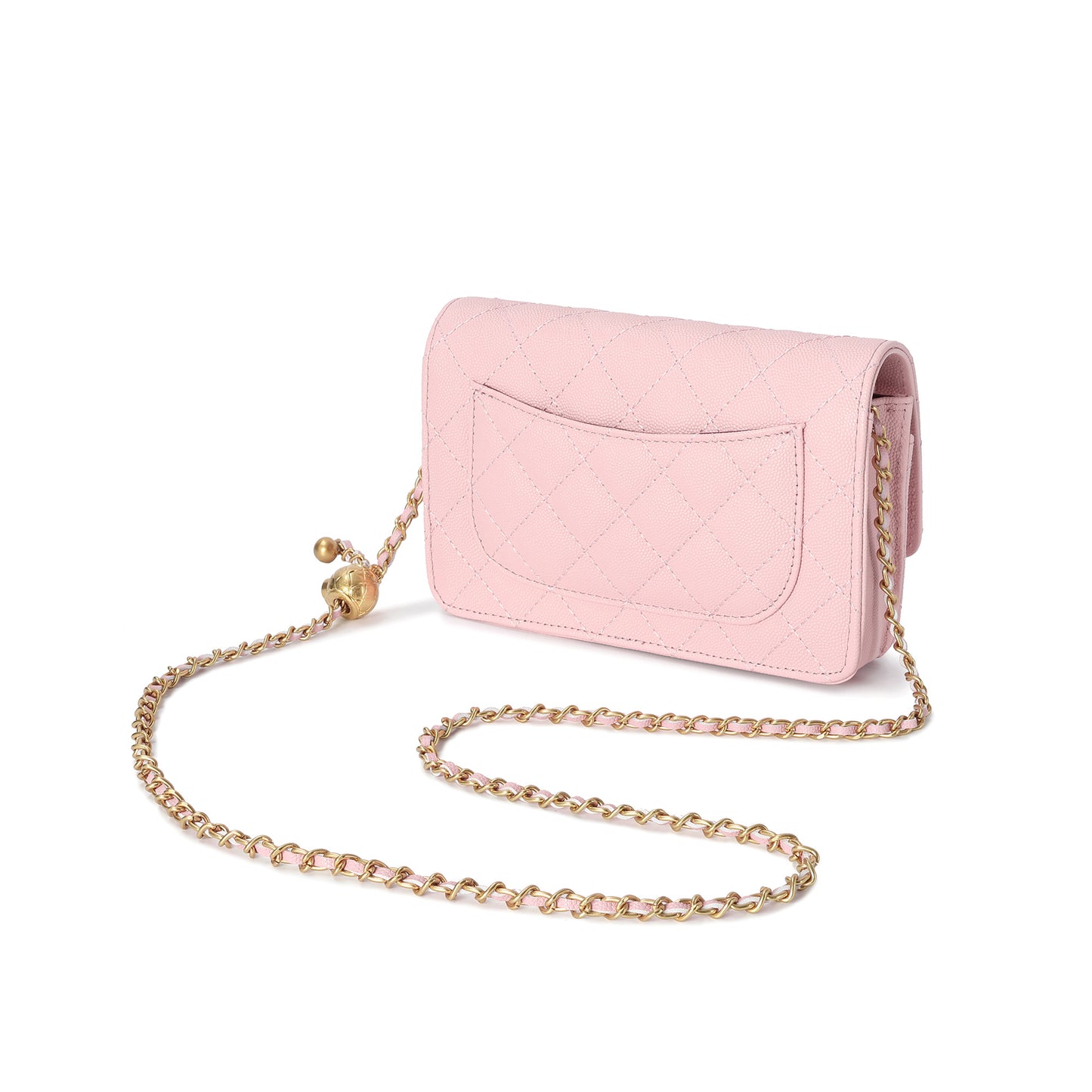 Tiffany & Fred Quilted Caviar Leather Crossbody Bag