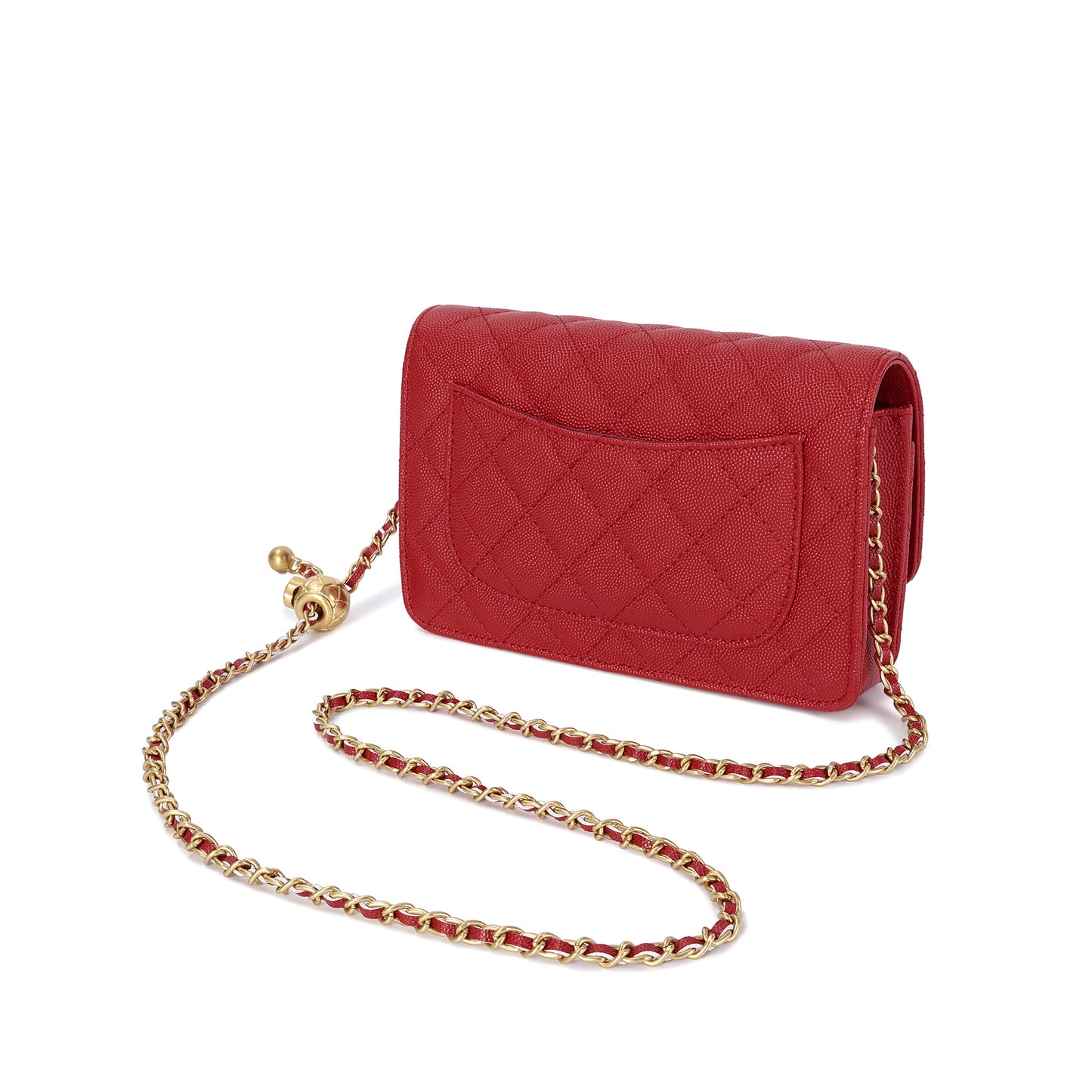 Tiffany & Fred Quilted Caviar Leather Crossbody Bag