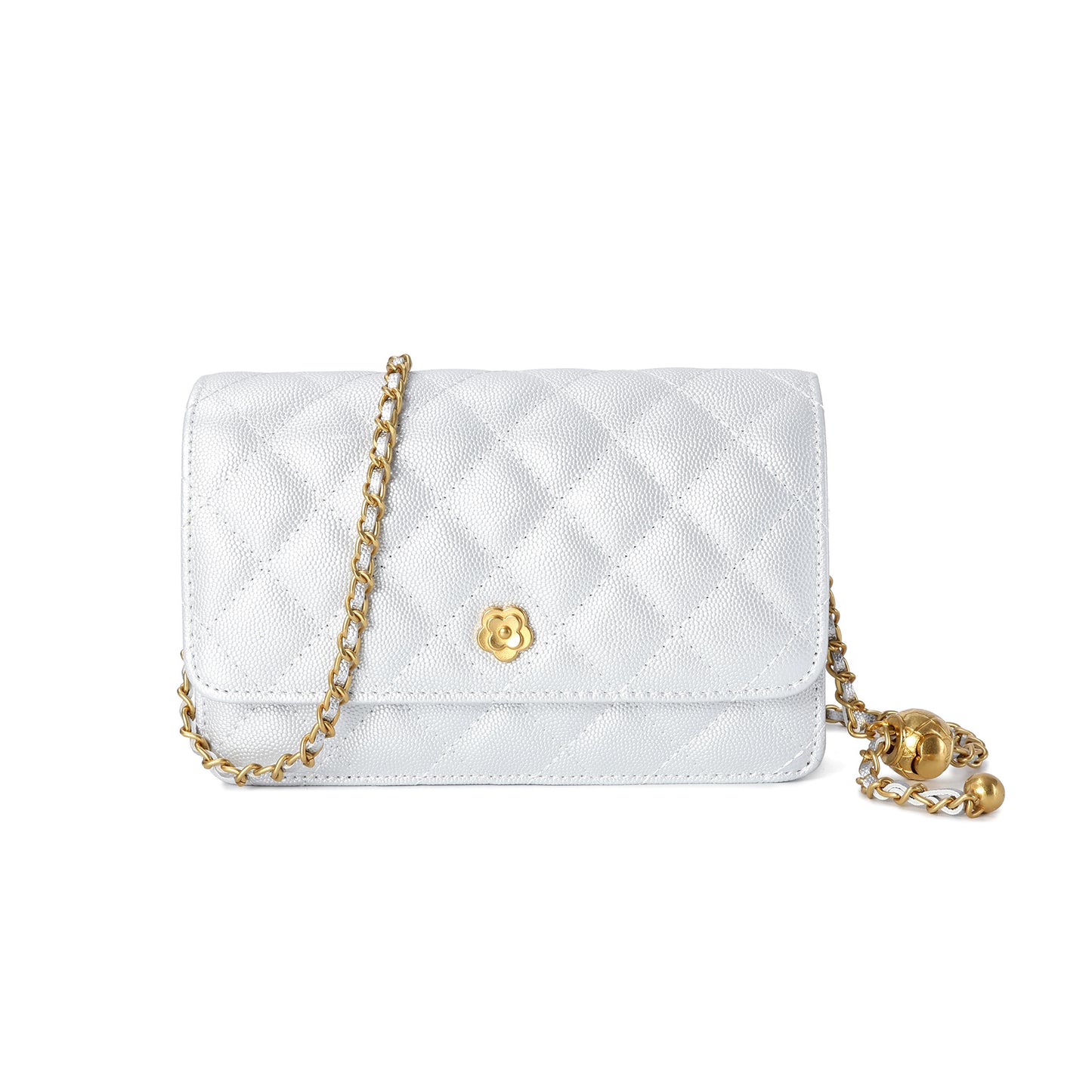 Tiffany & Fred Quilted Caviar Leather Crossbody Bag