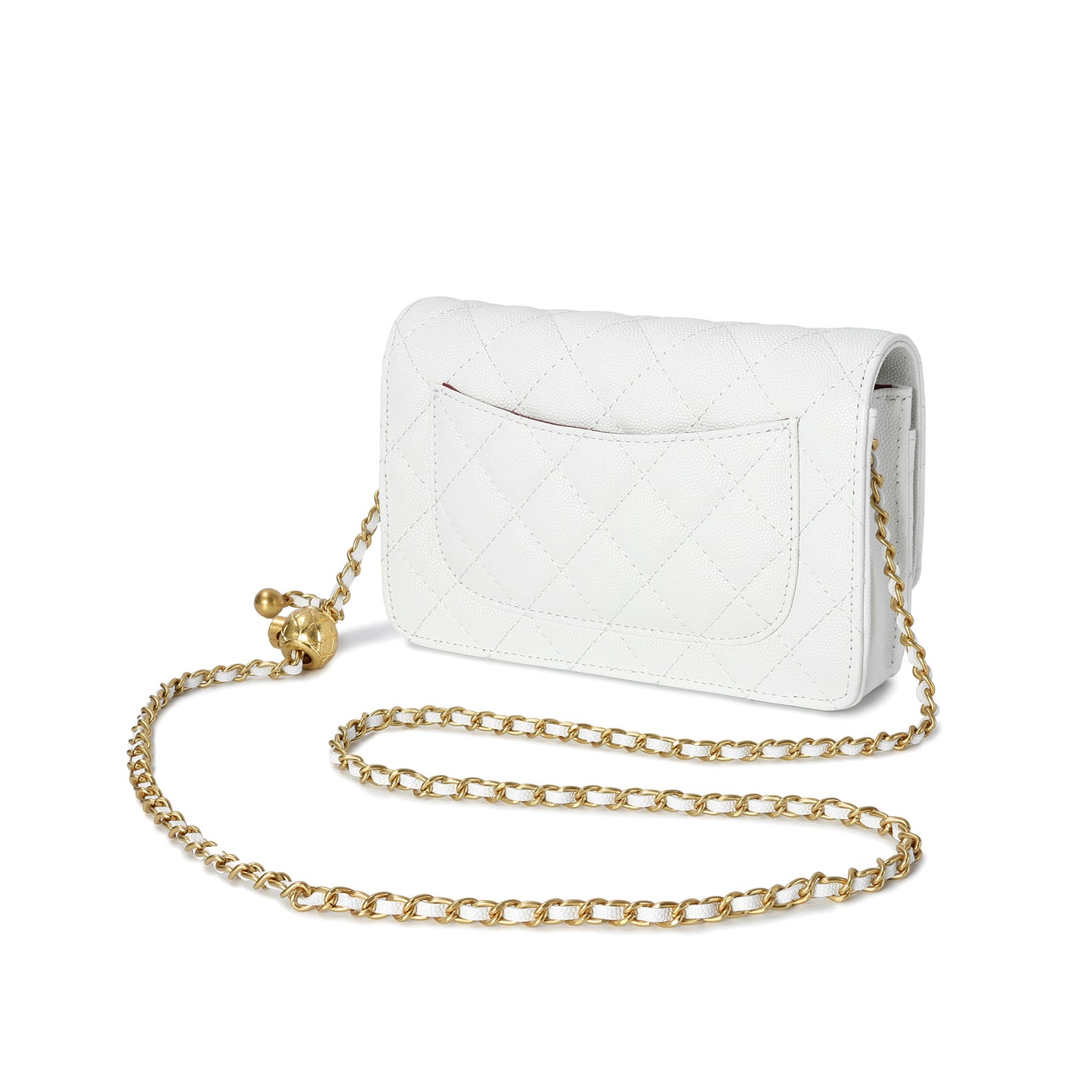 Tiffany & Fred Quilted Caviar Leather Crossbody Bag