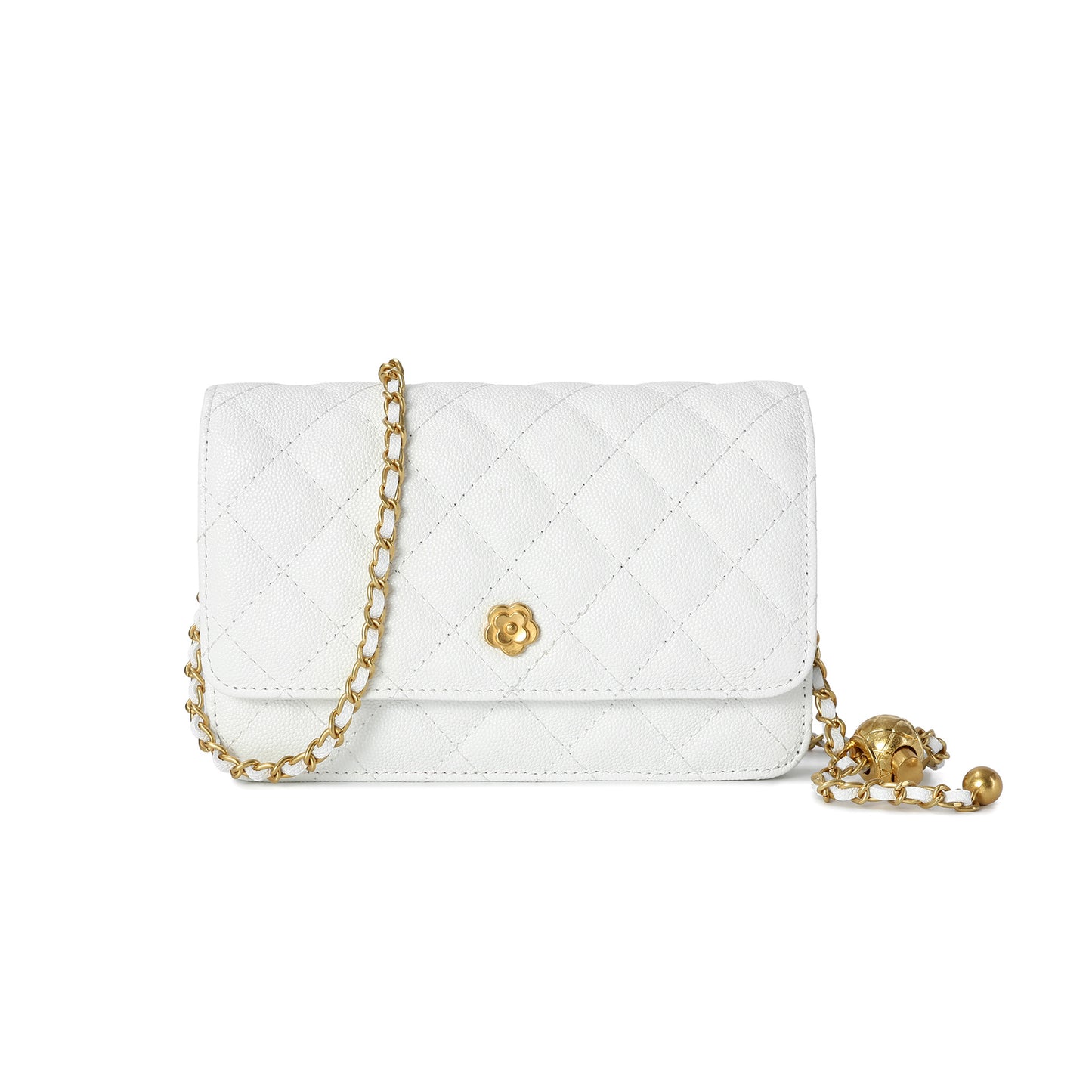 Tiffany & Fred Quilted Caviar Leather Crossbody Bag