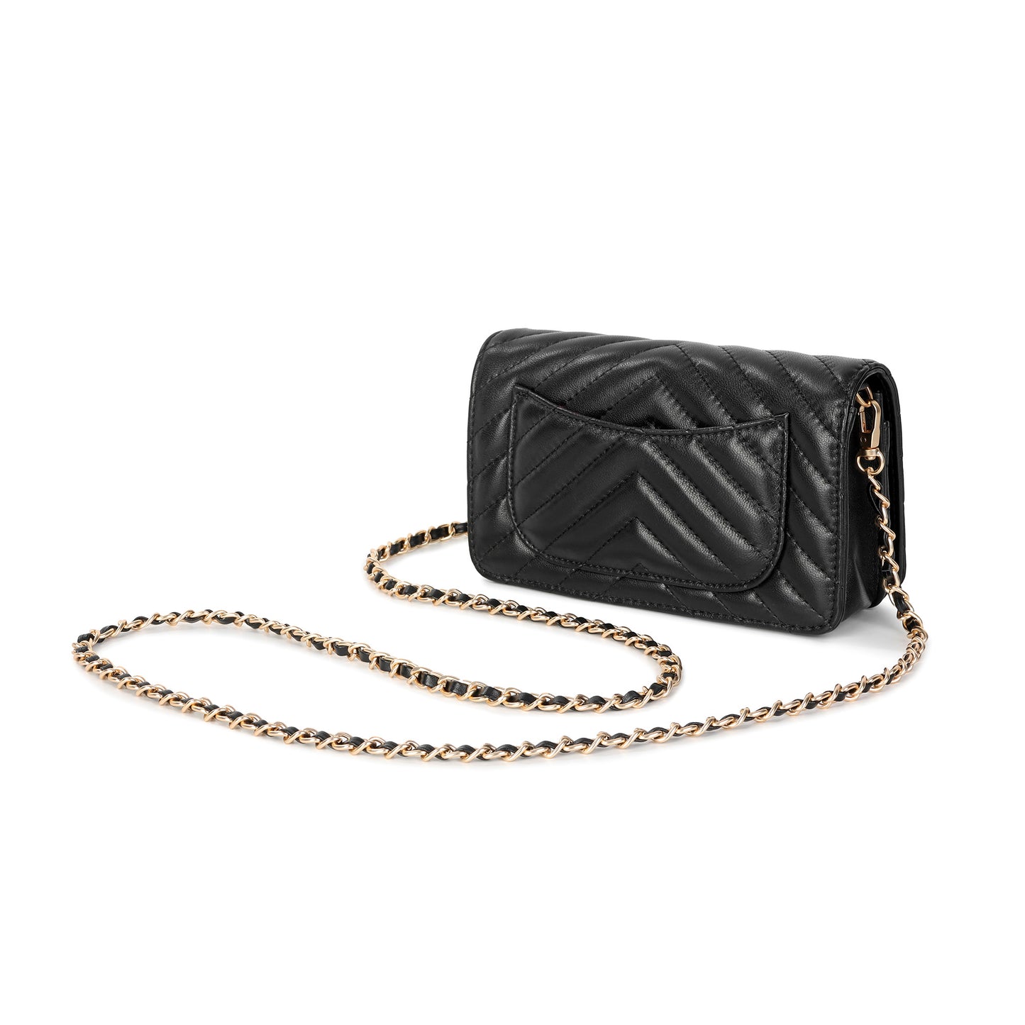 Quilted Leather Mini Flap Bag with Chain Strap
