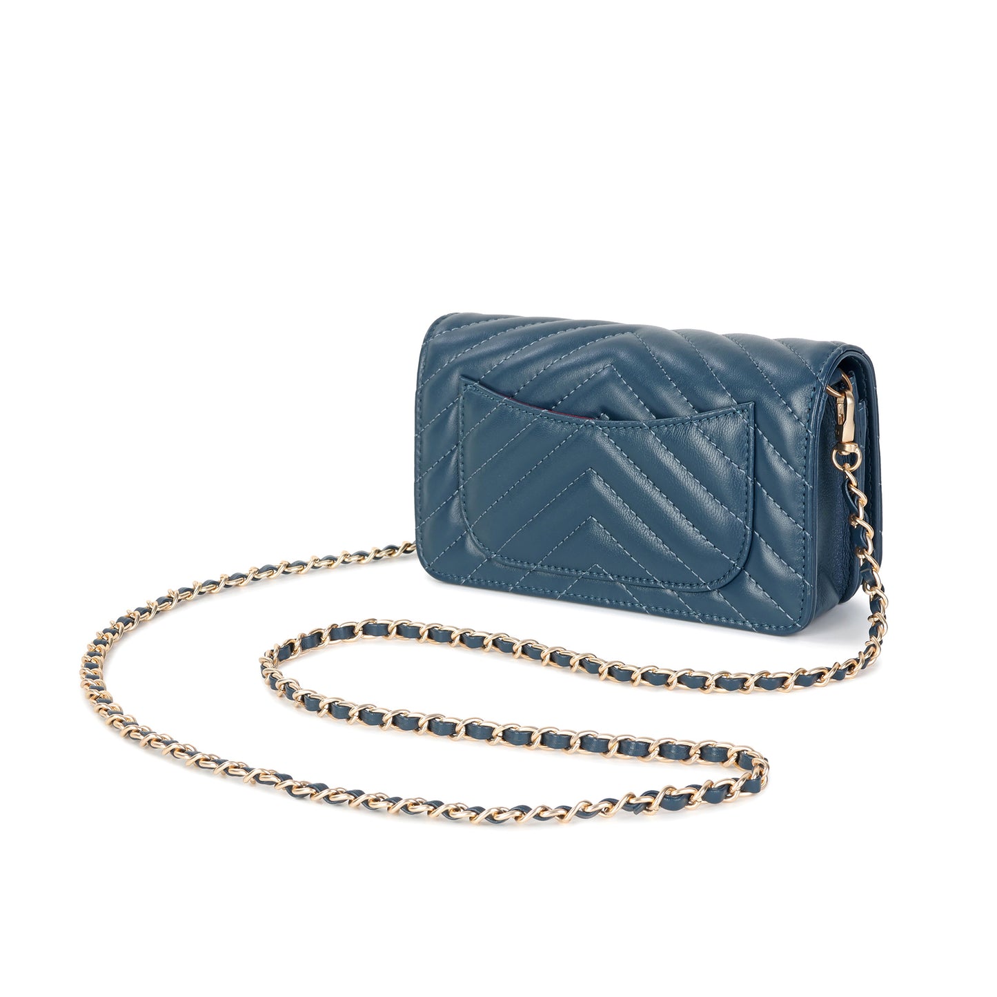 Quilted Leather Mini Flap Bag with Chain Strap