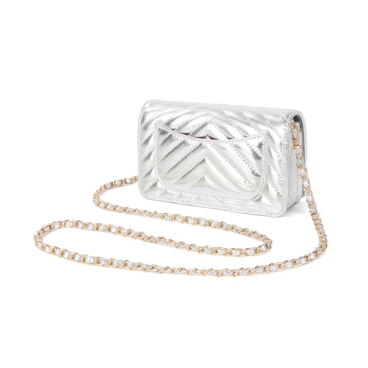 Quilted Leather Mini Flap Bag with Chain Strap