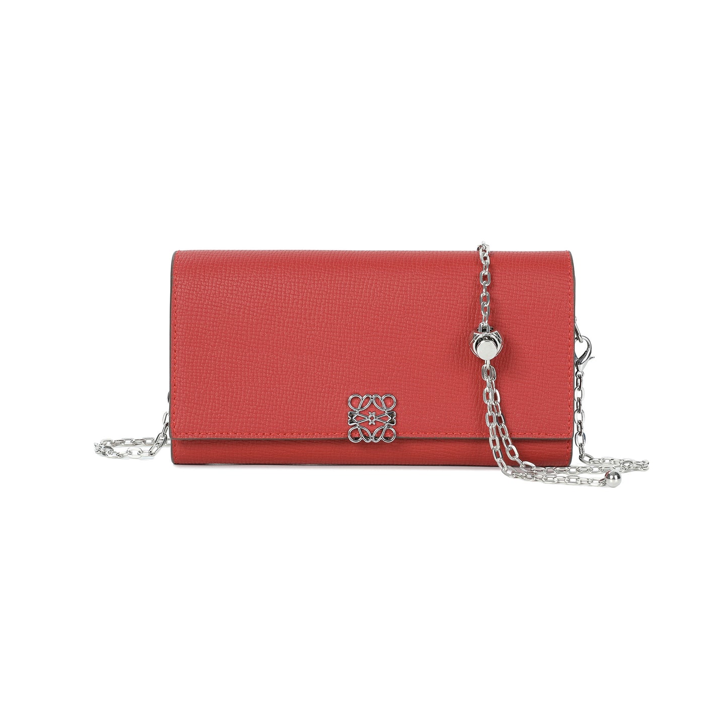 Pebbled Leather Wallet-on-Chain Crossbody with Signature Hardware