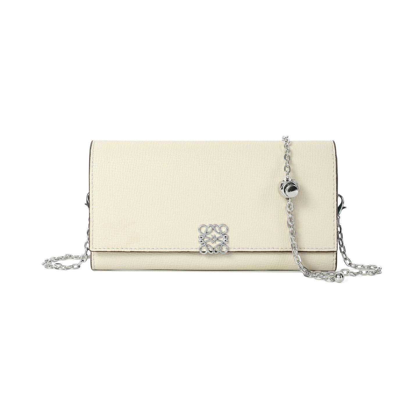 Pebbled Leather Wallet-on-Chain Crossbody with Signature Hardware