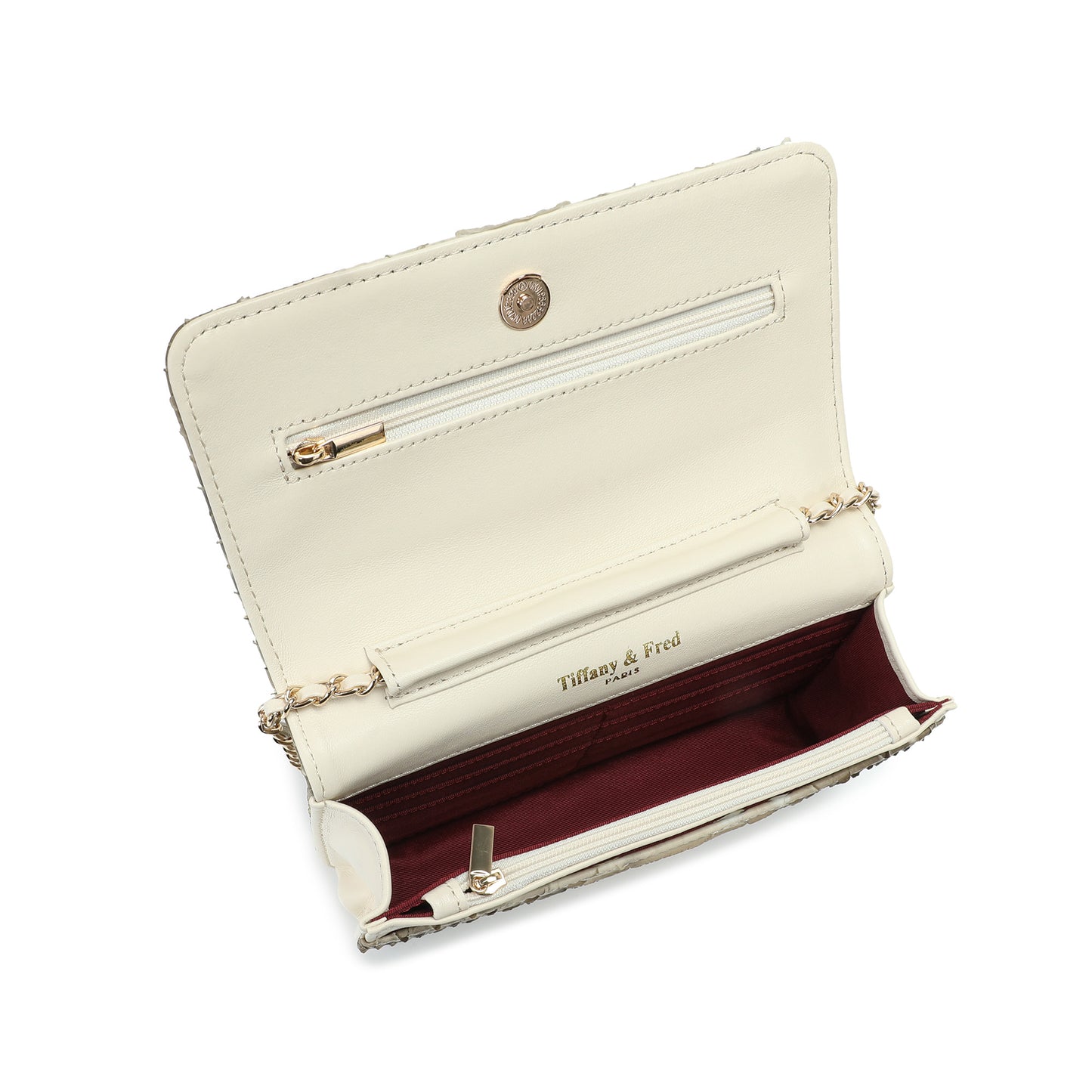 Python Embossed Leather Crossbody/Clutch