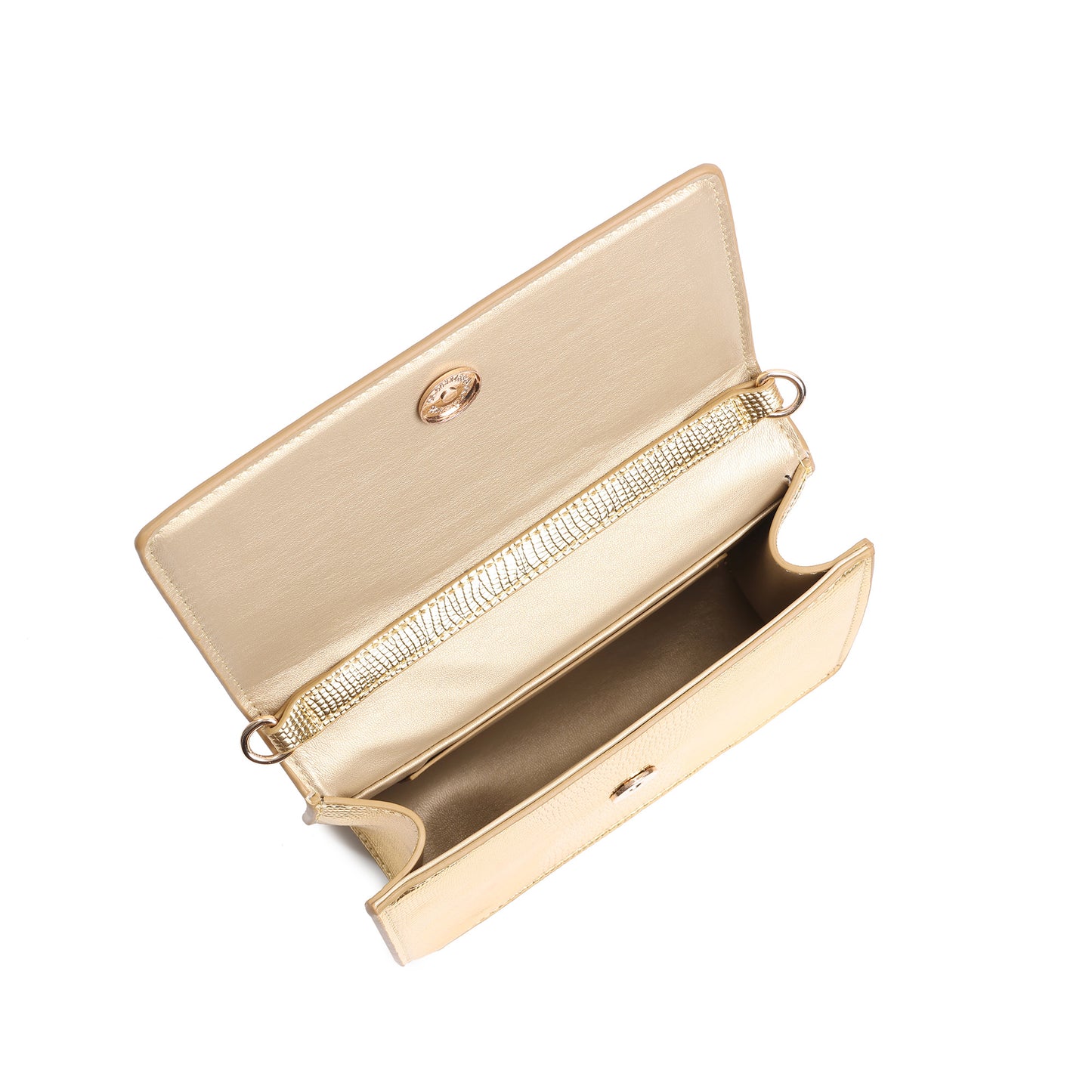 Croc-Embossed Leather Tiger Handle Mini Crossbody