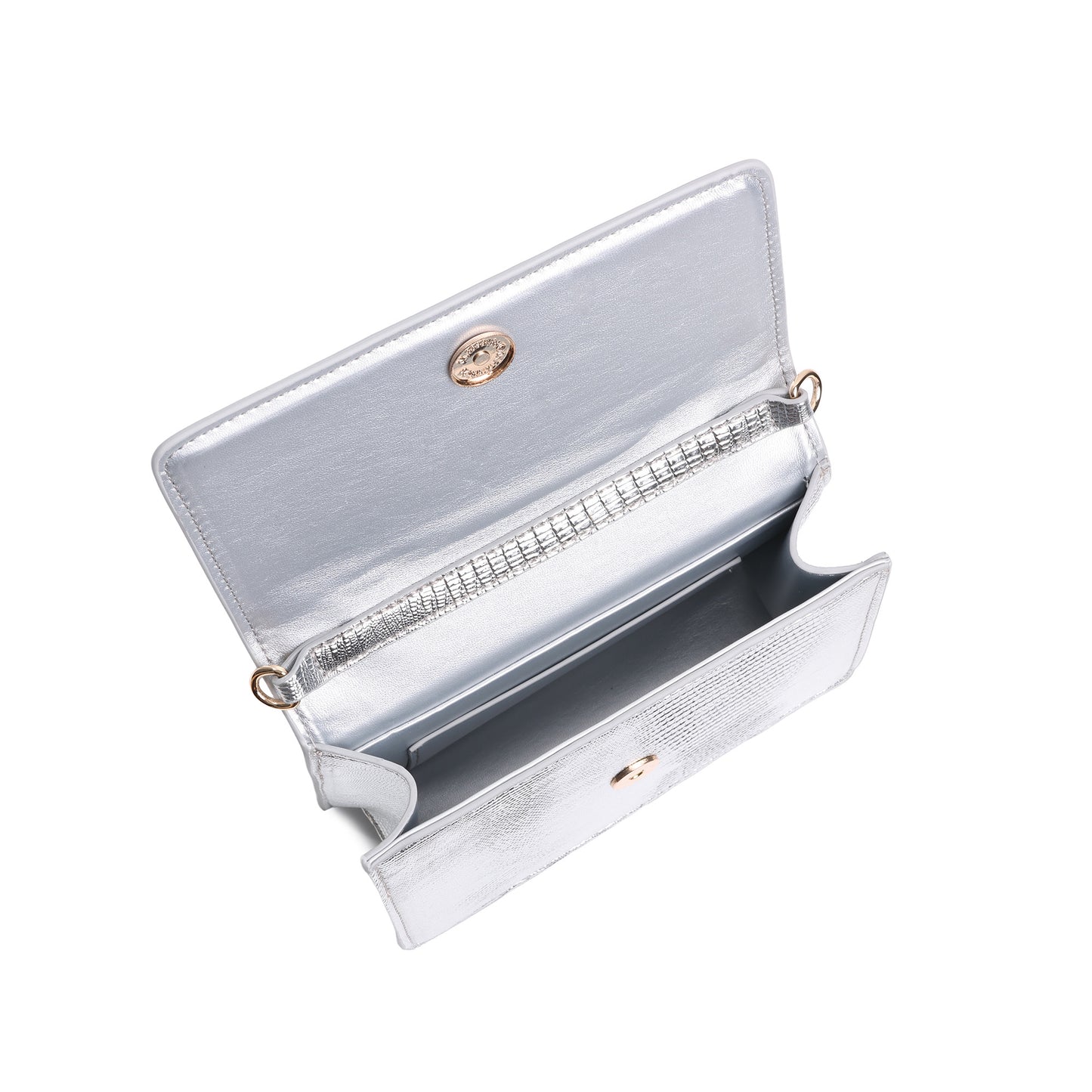 Croc-Embossed Leather Tiger Handle Mini Crossbody