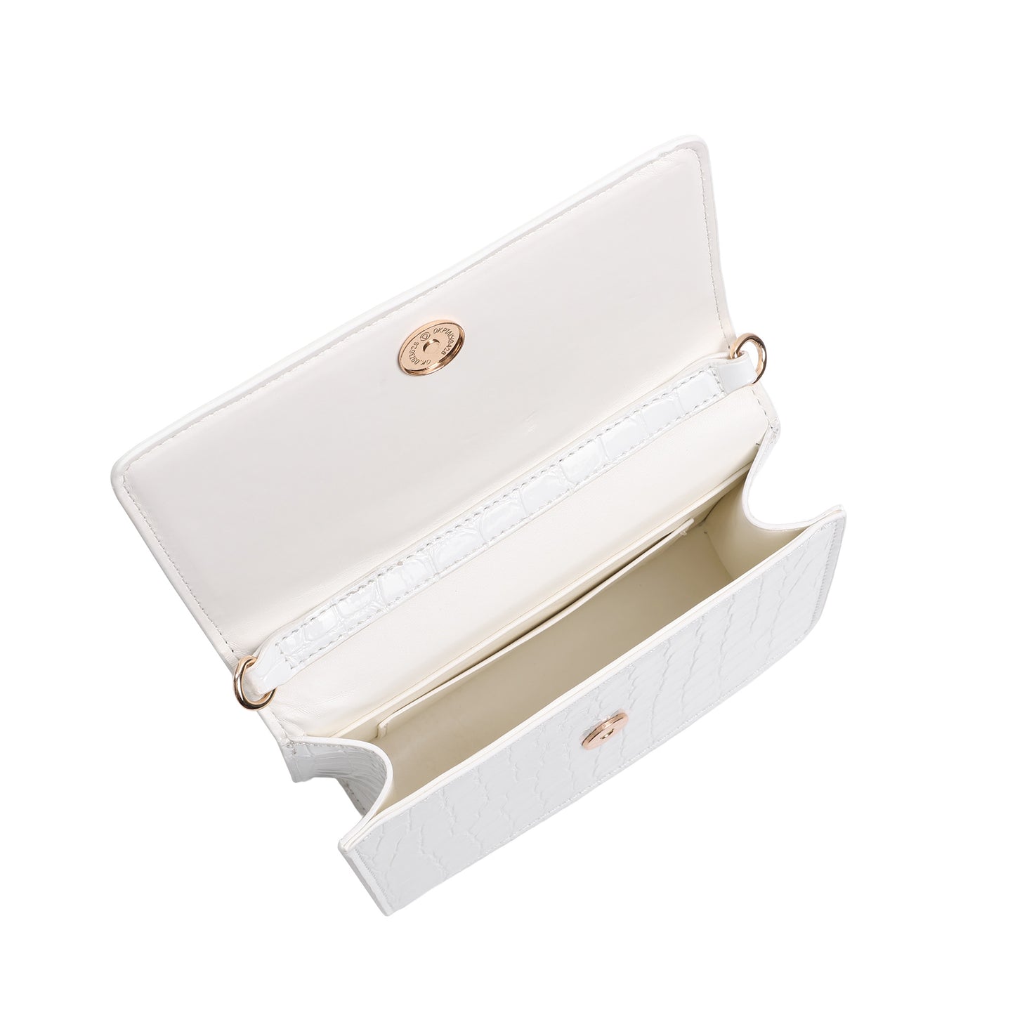 Croc-Embossed Leather Tiger Handle Mini Crossbody