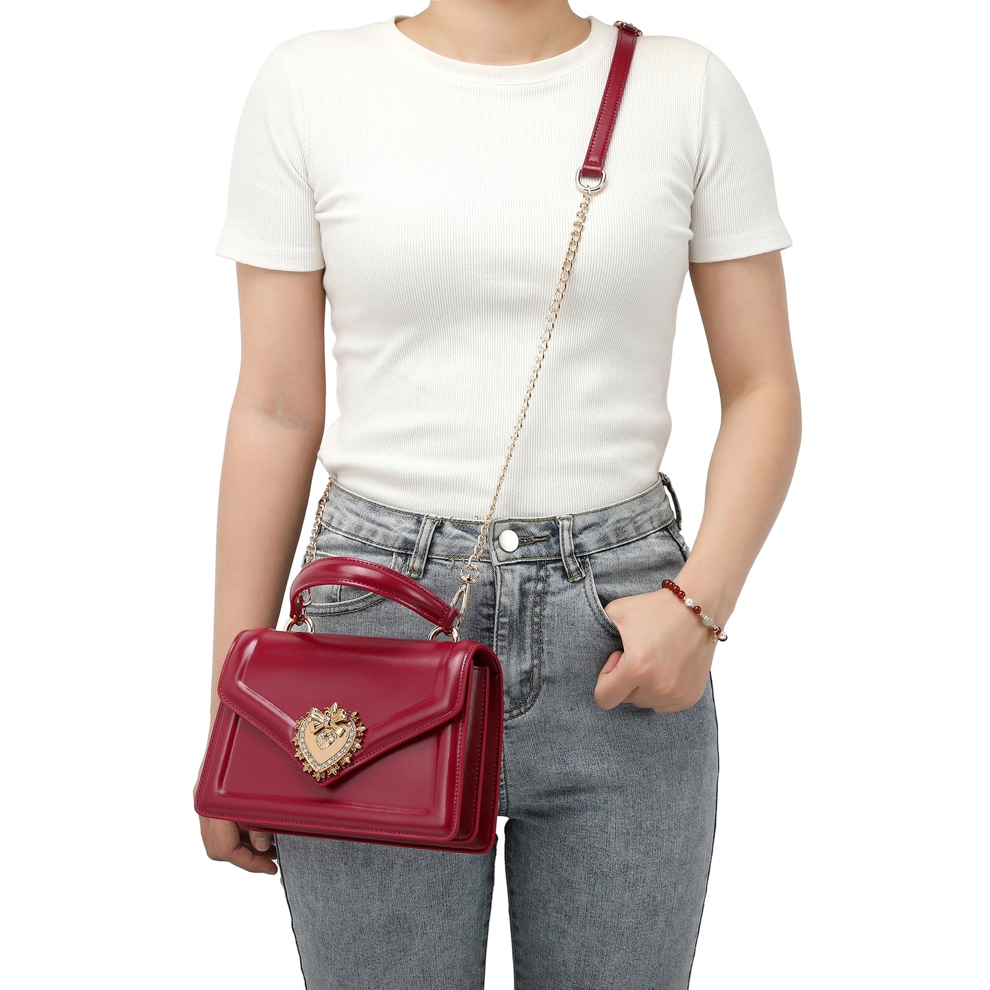 Tiffany & Fred Top-Handle Smooth leather Satchel/Shoulder bag # 2388