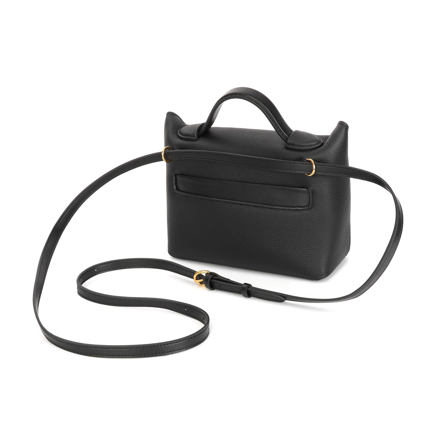 Classic Structured Handbag with Turn-Lock Closure