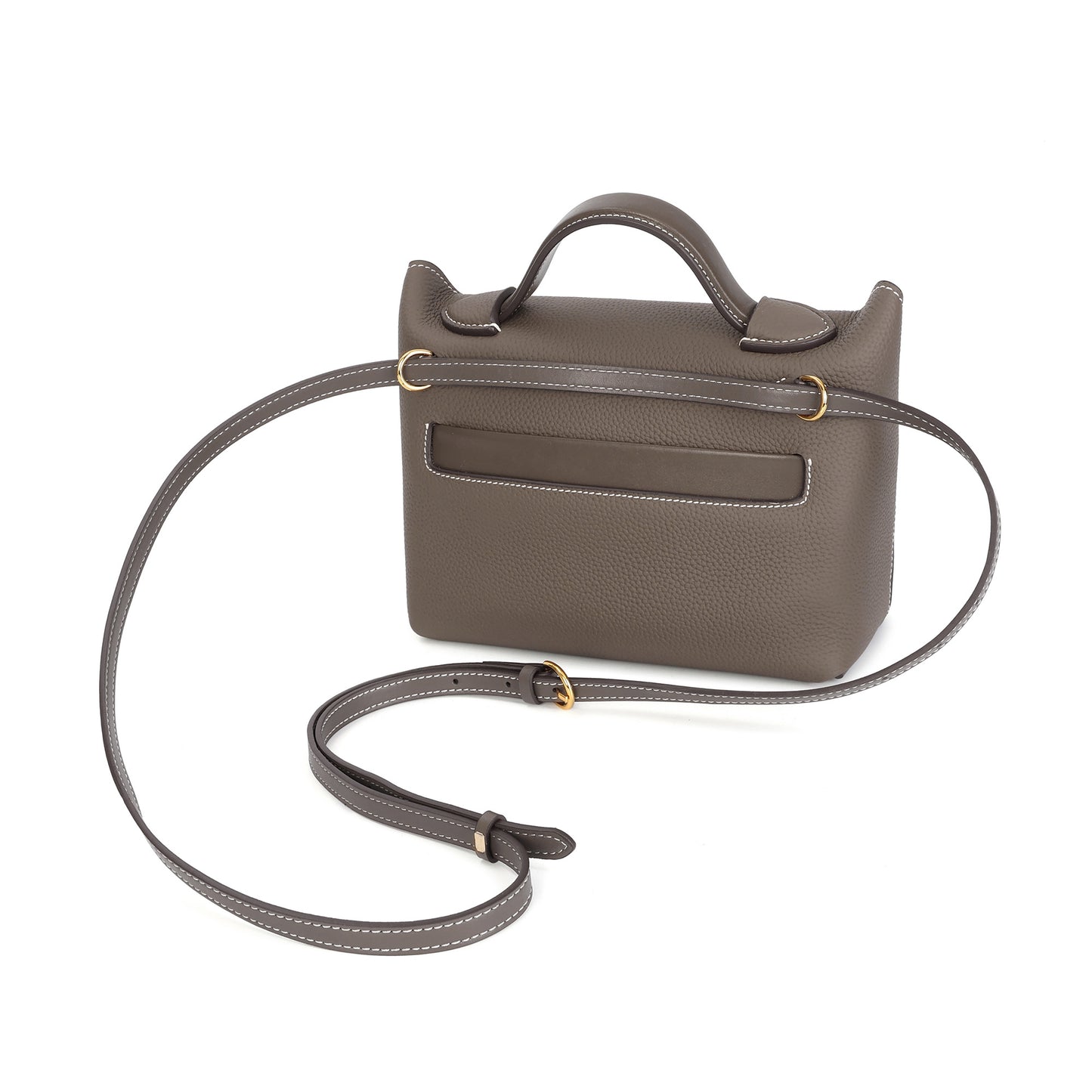 Classic Structured Handbag with Turn-Lock Closure