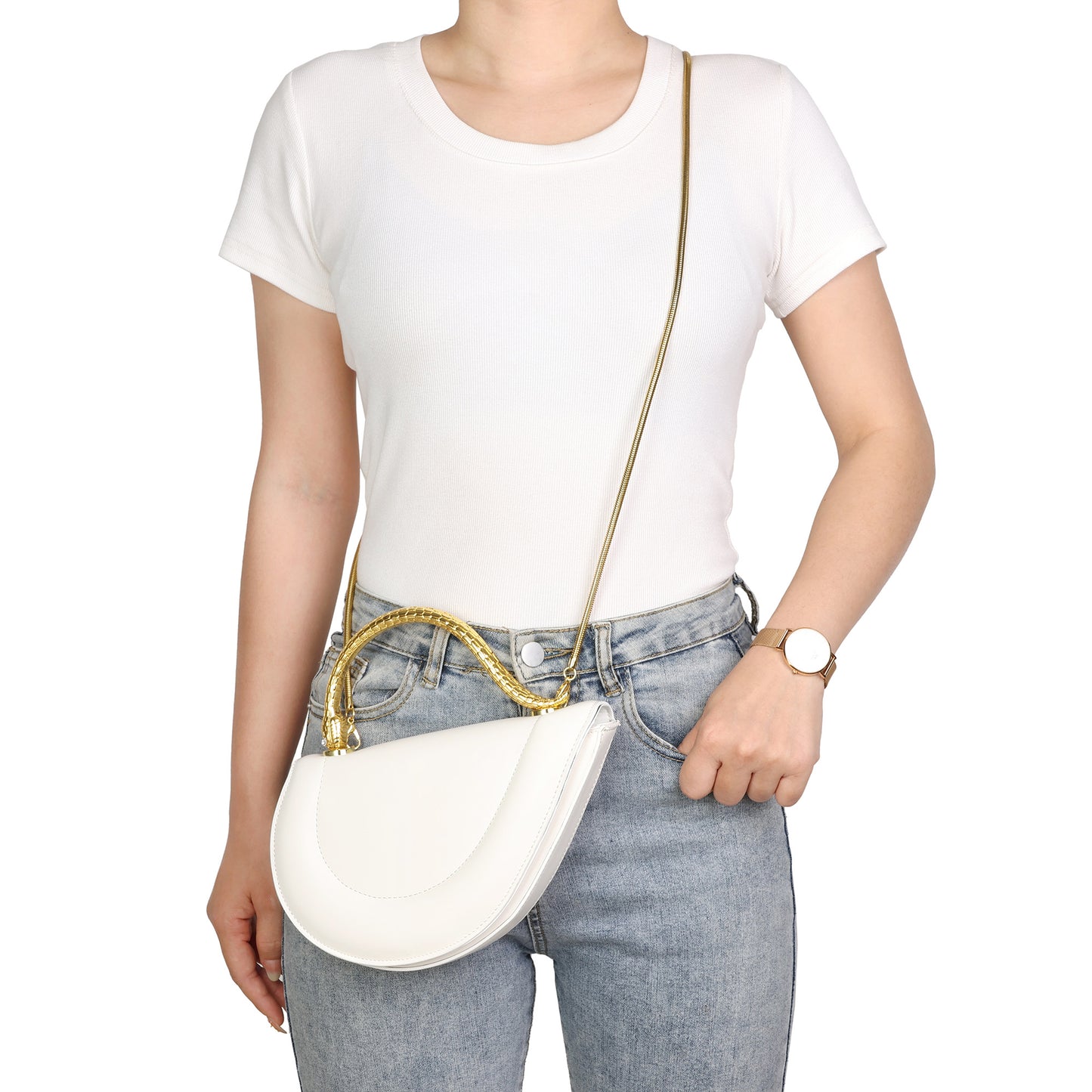 Black Crescent Evening Bag