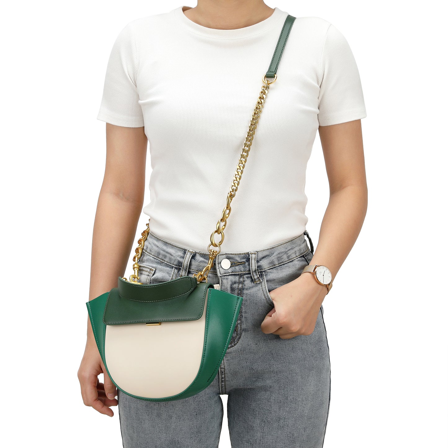 Full Grain Napa Leather Shoulder/ Crossbody/ Messenger Bag
