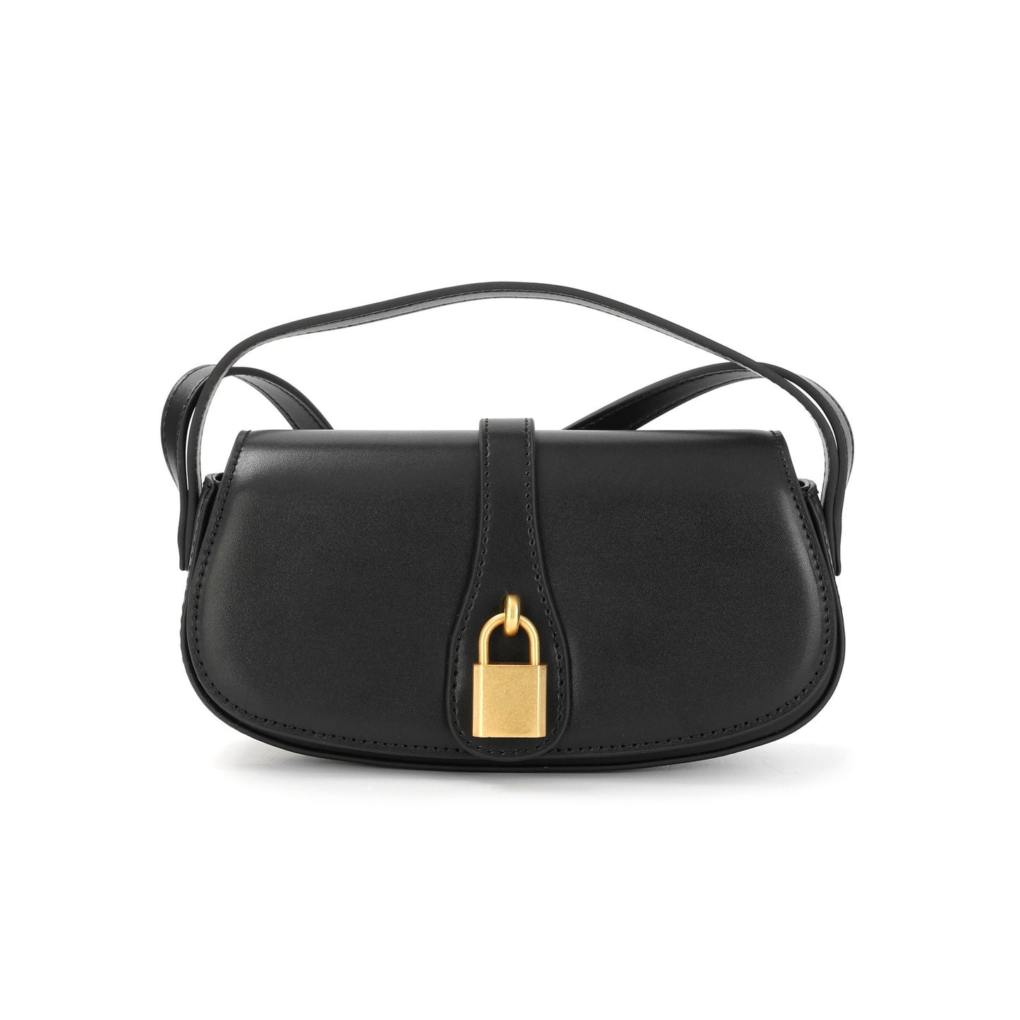 Elegant Lock Closure Shoulder Bag