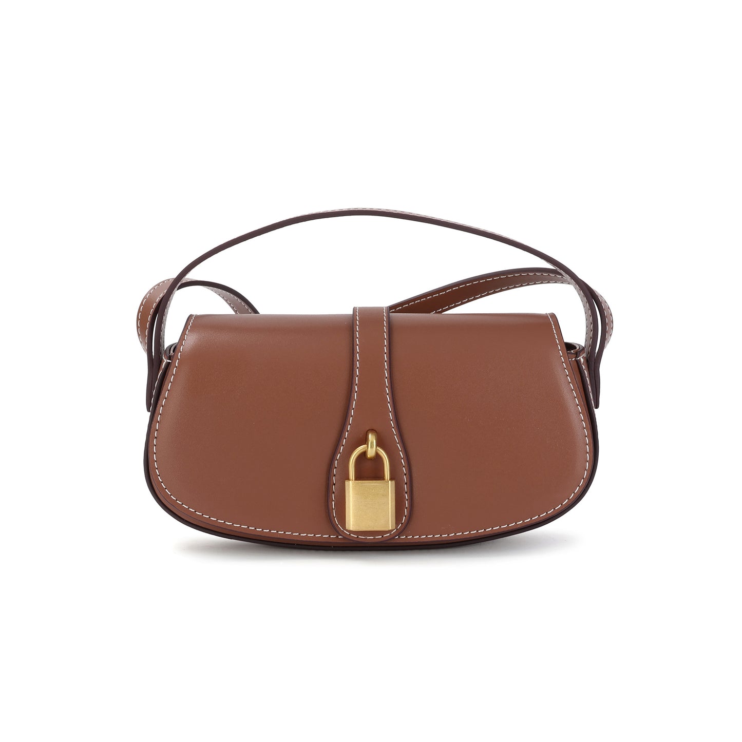 Elegant Lock Closure Shoulder Bag