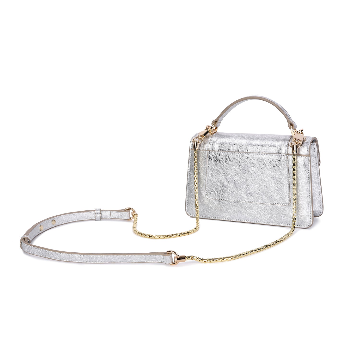 Mini Metallic Crossbody with Snakehead Clasp