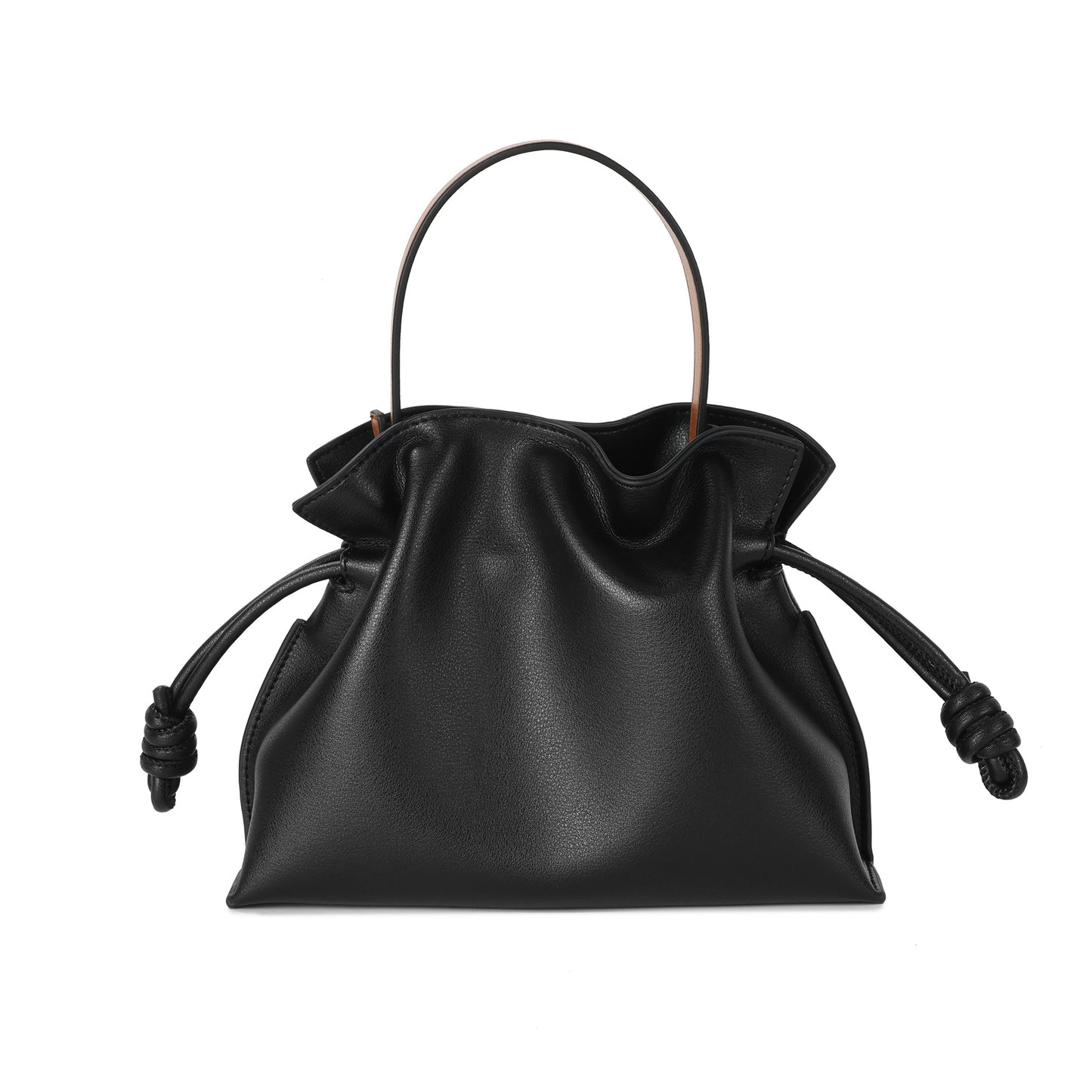 Soft Pleated Leather Top Handle & Crossbody Bag