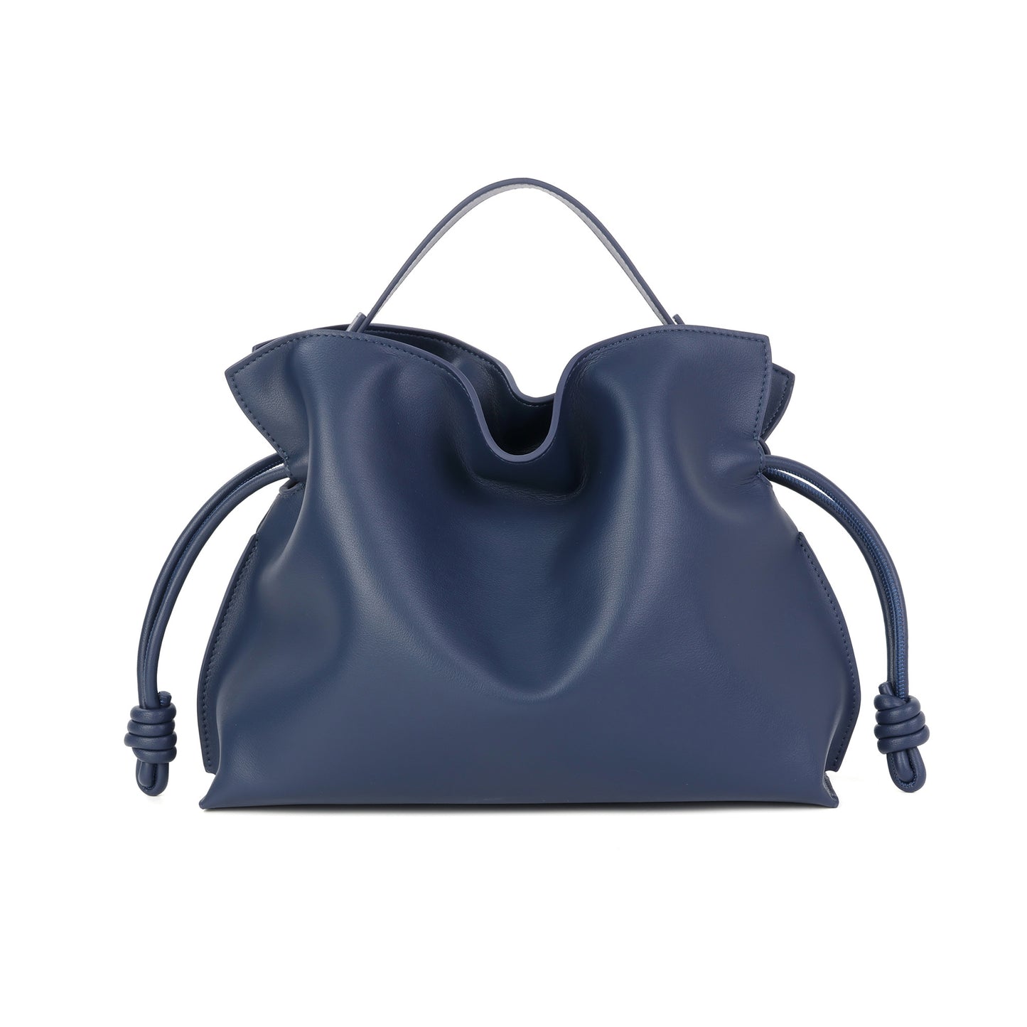 Soft Pleated Leather Top Handle & Crossbody Bag