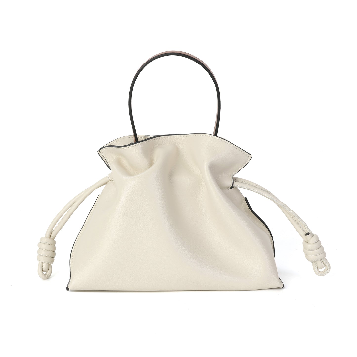 Soft Pleated Leather Top Handle & Crossbody Bag