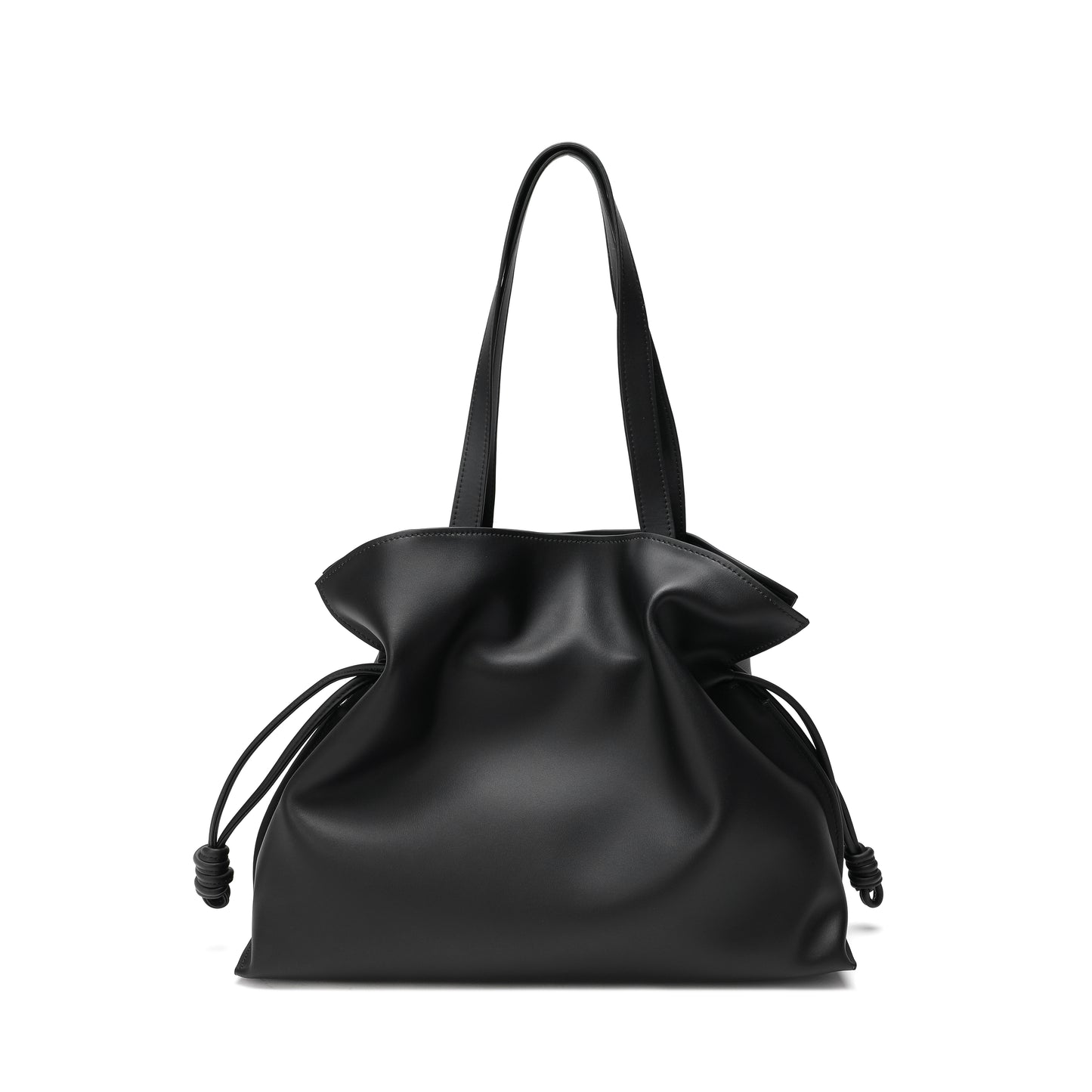 Elegant Knotted Leather Tote Bag