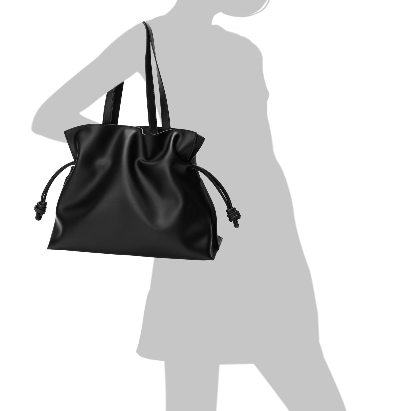 Elegant Knotted Leather Tote Bag