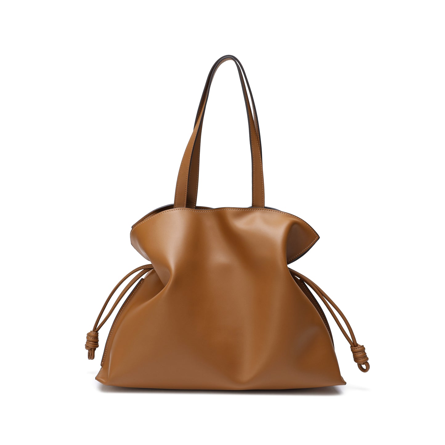 Elegant Knotted Leather Tote Bag