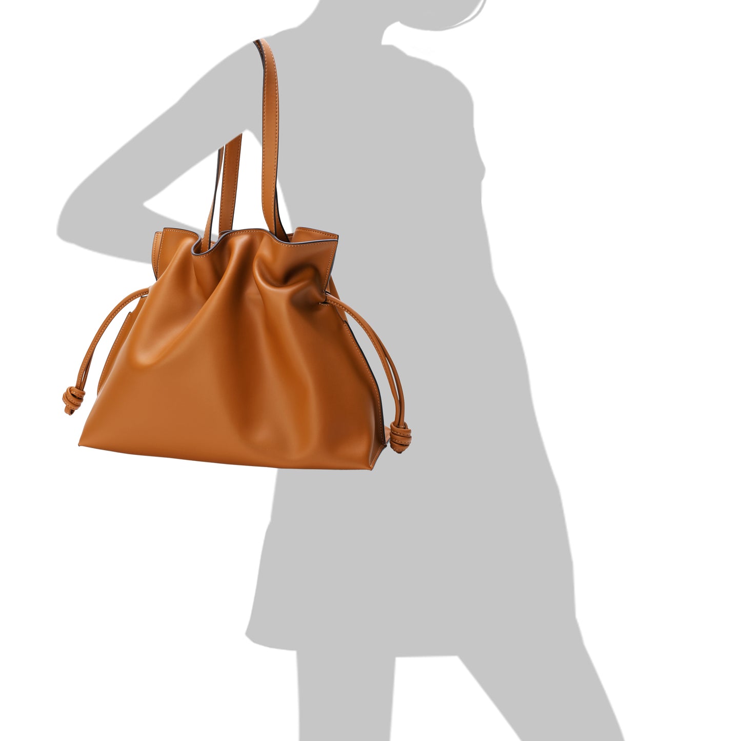 Elegant Knotted Leather Tote Bag