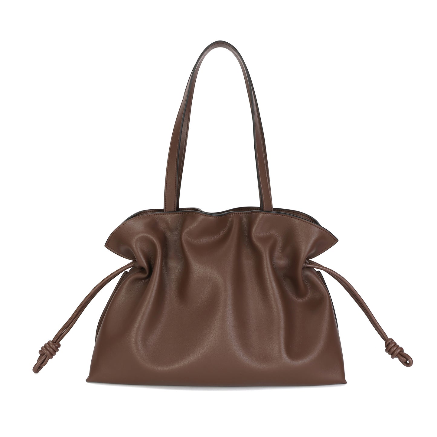 Elegant Knotted Leather Tote Bag