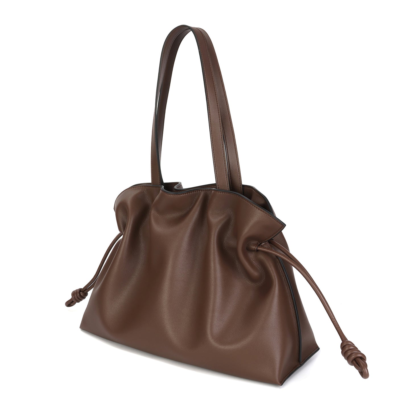 Elegant Knotted Leather Tote Bag