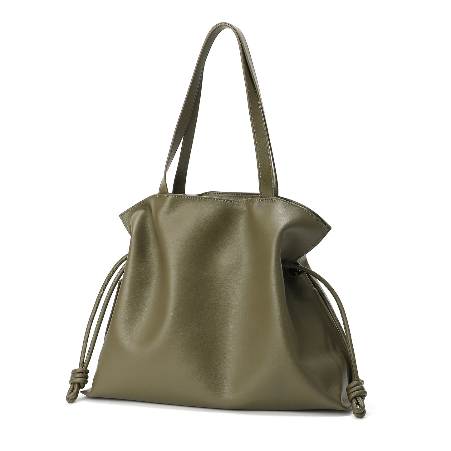 Elegant Knotted Leather Tote Bag